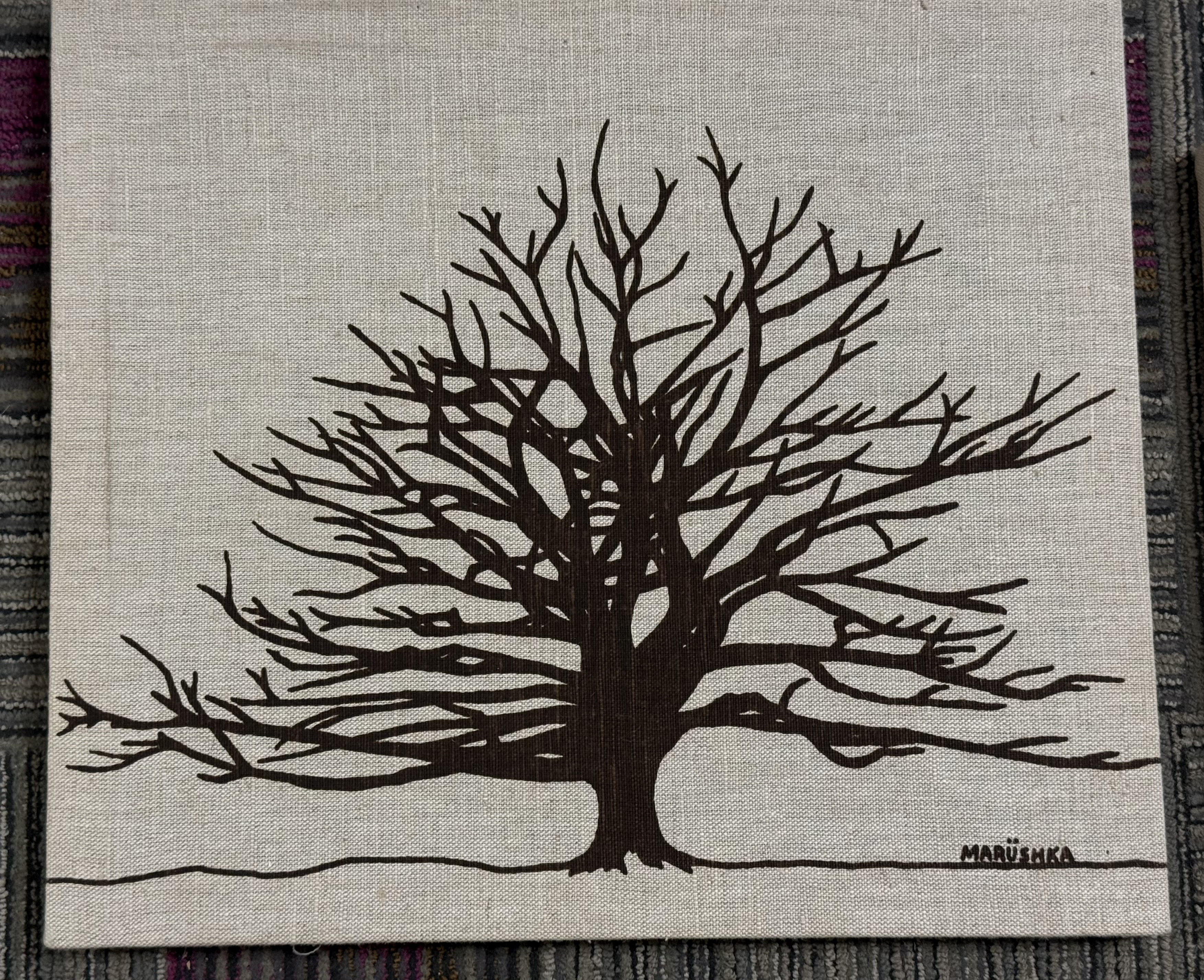 A Trio of Marüshka Screened Linen Prints