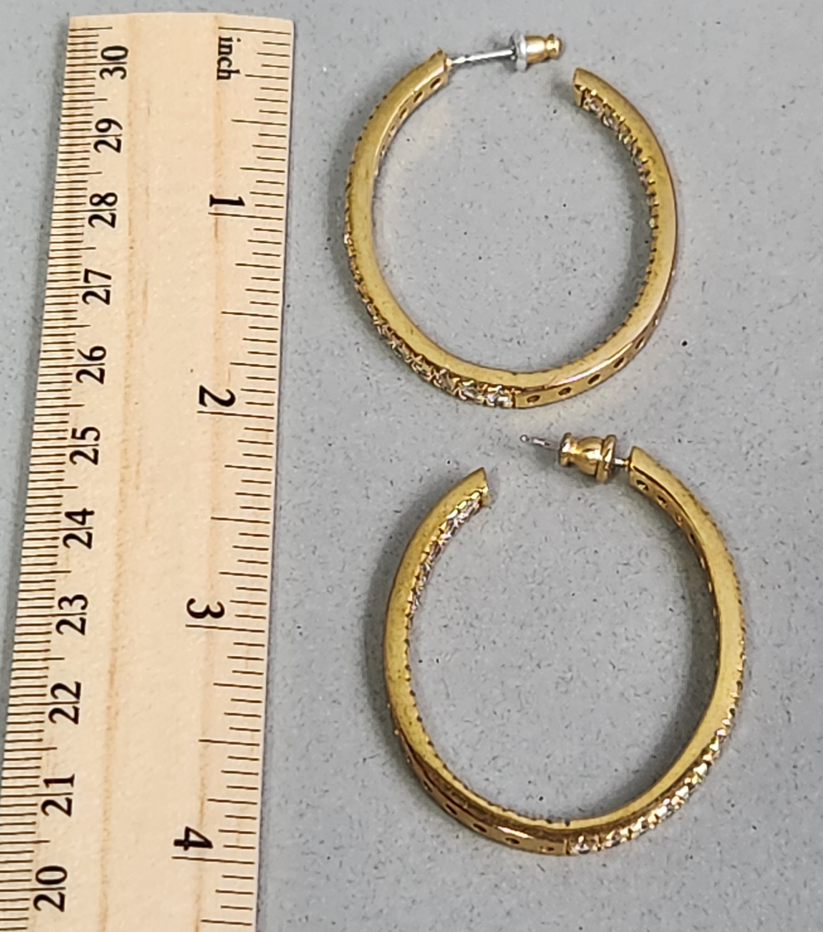 Gold-Tone Hoop Earrings