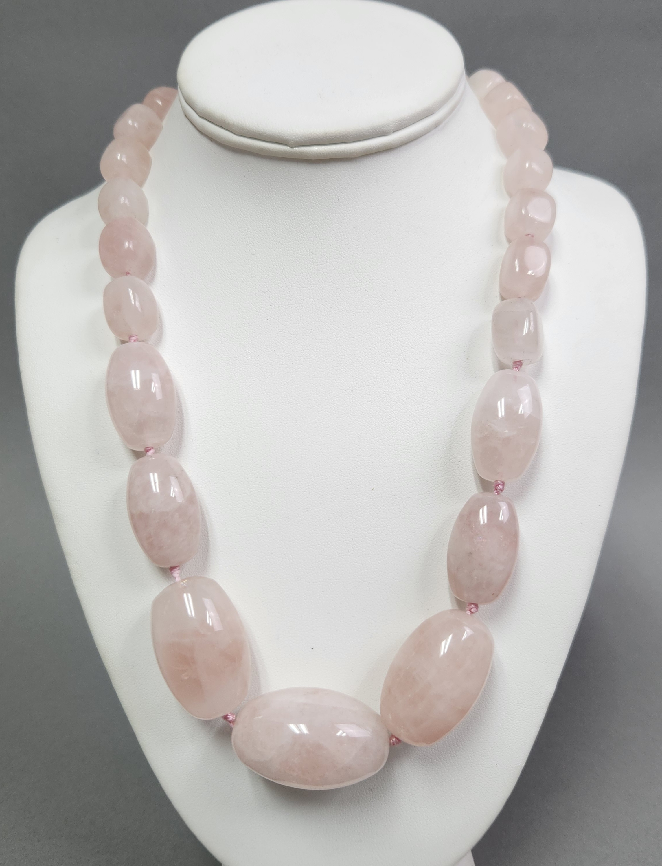 Rose Quartz Bead Necklace