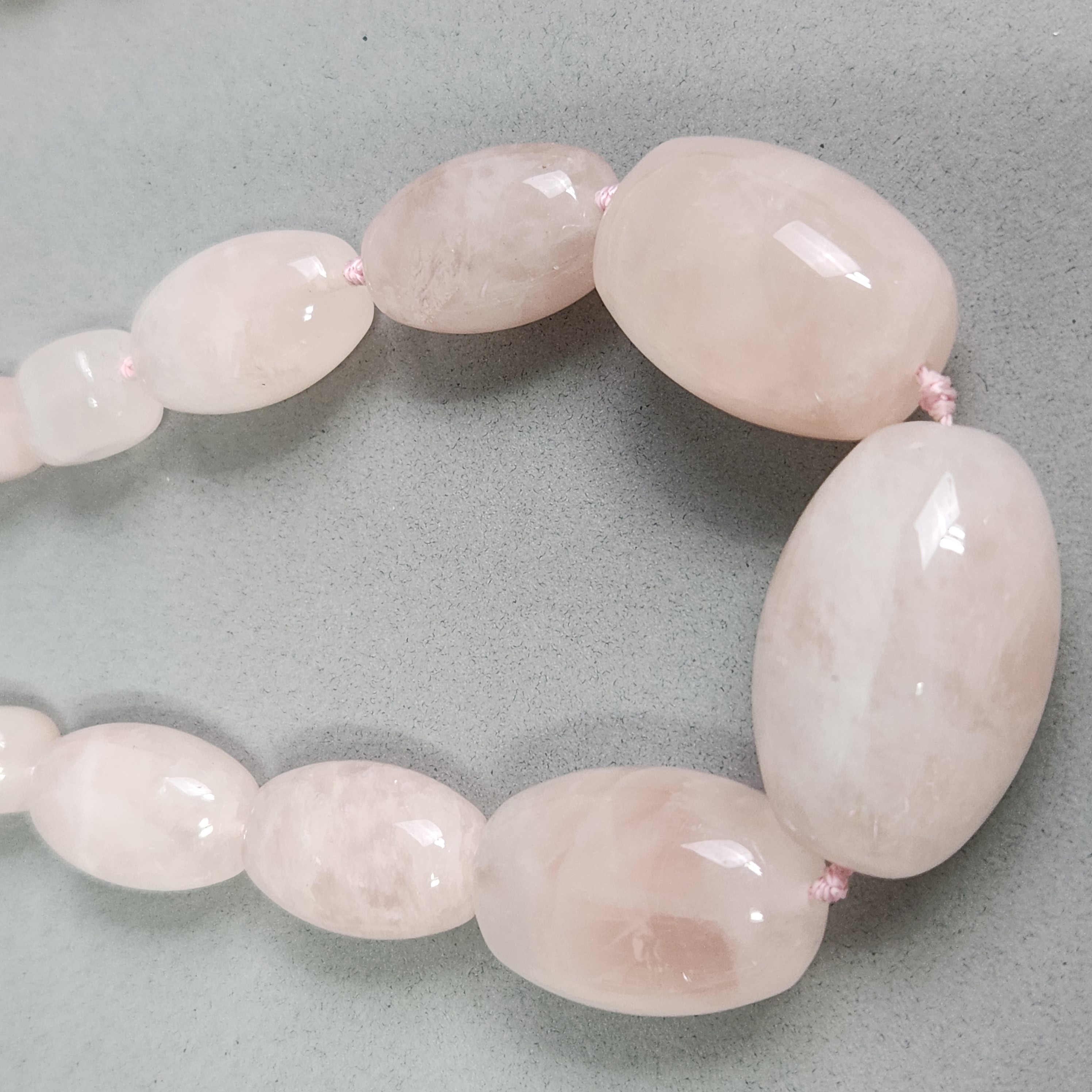 Rose Quartz Bead Necklace