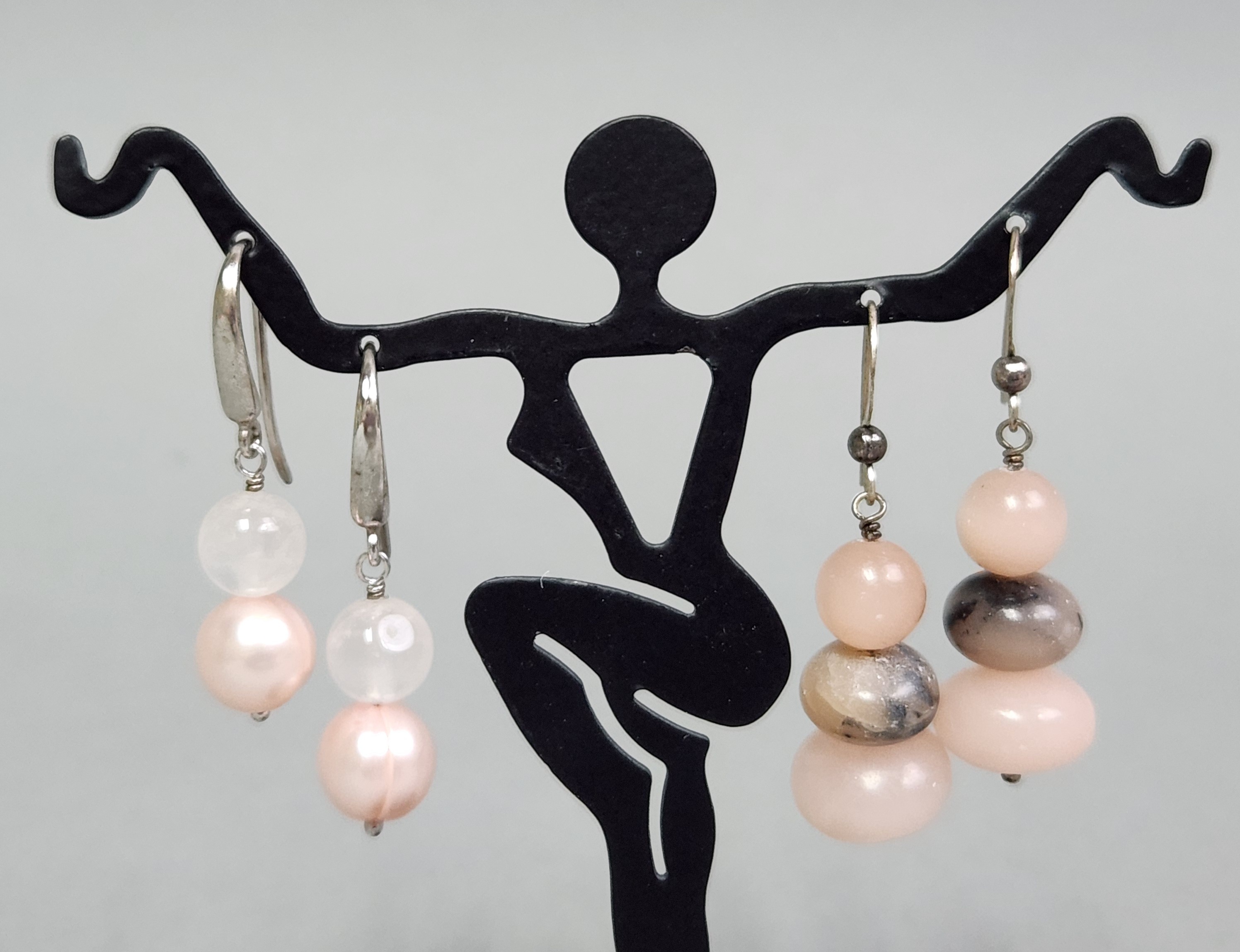 Pink Gemstone Earrings
