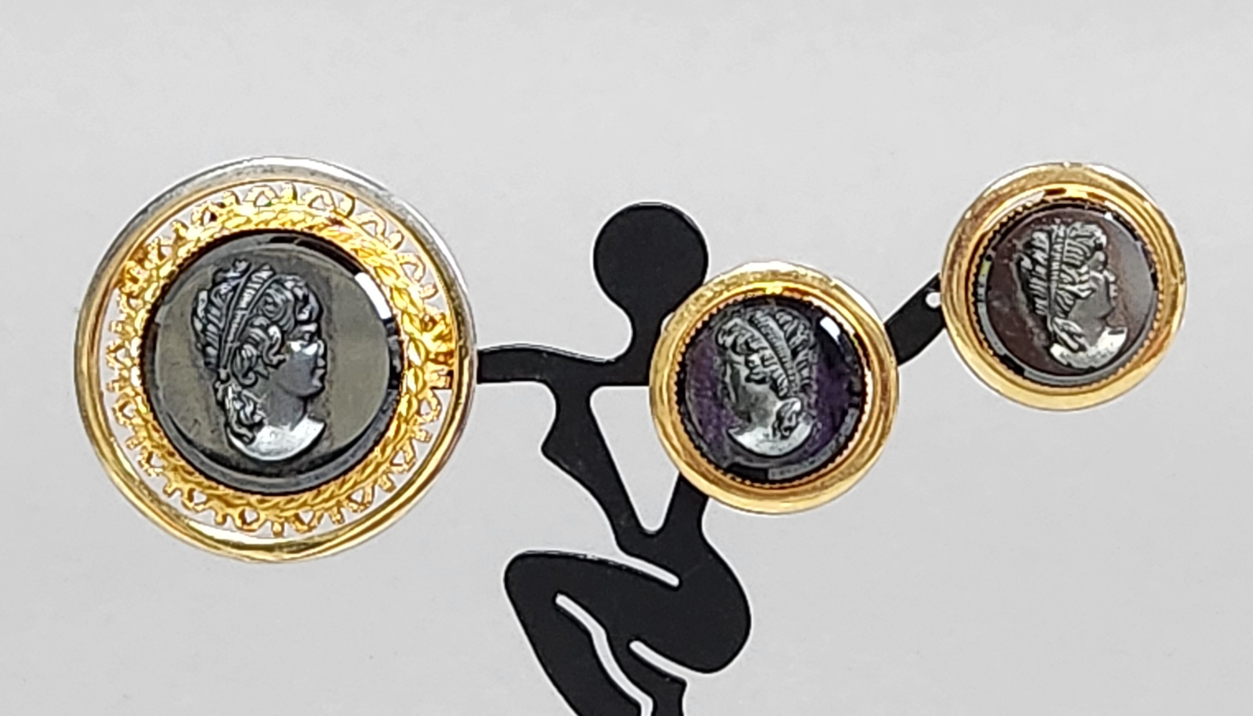 Glass Intaglio Jewelry Set