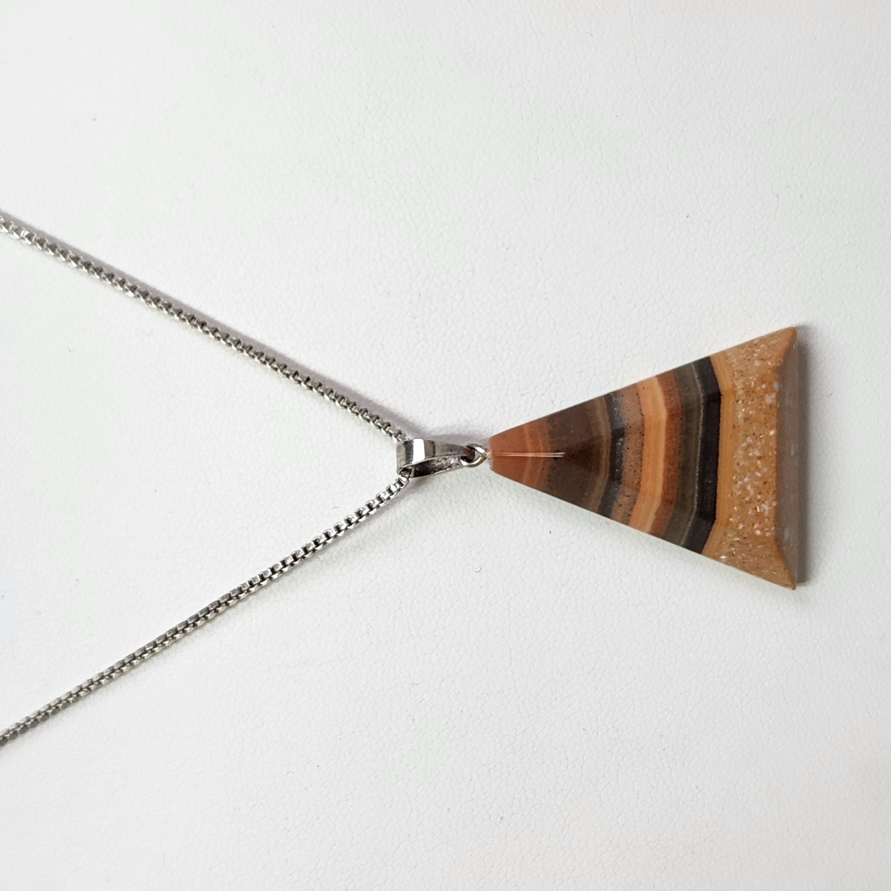 Sterling Pyramid Necklace 5.4 Grams