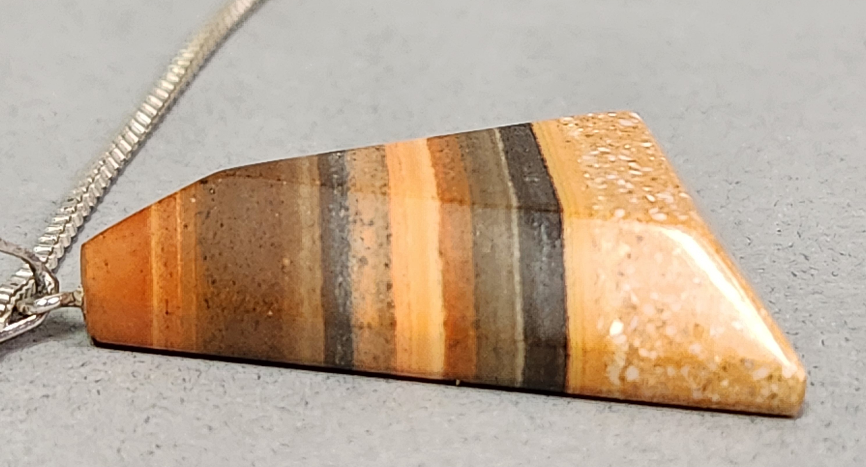 Sterling Pyramid Necklace 5.4 Grams