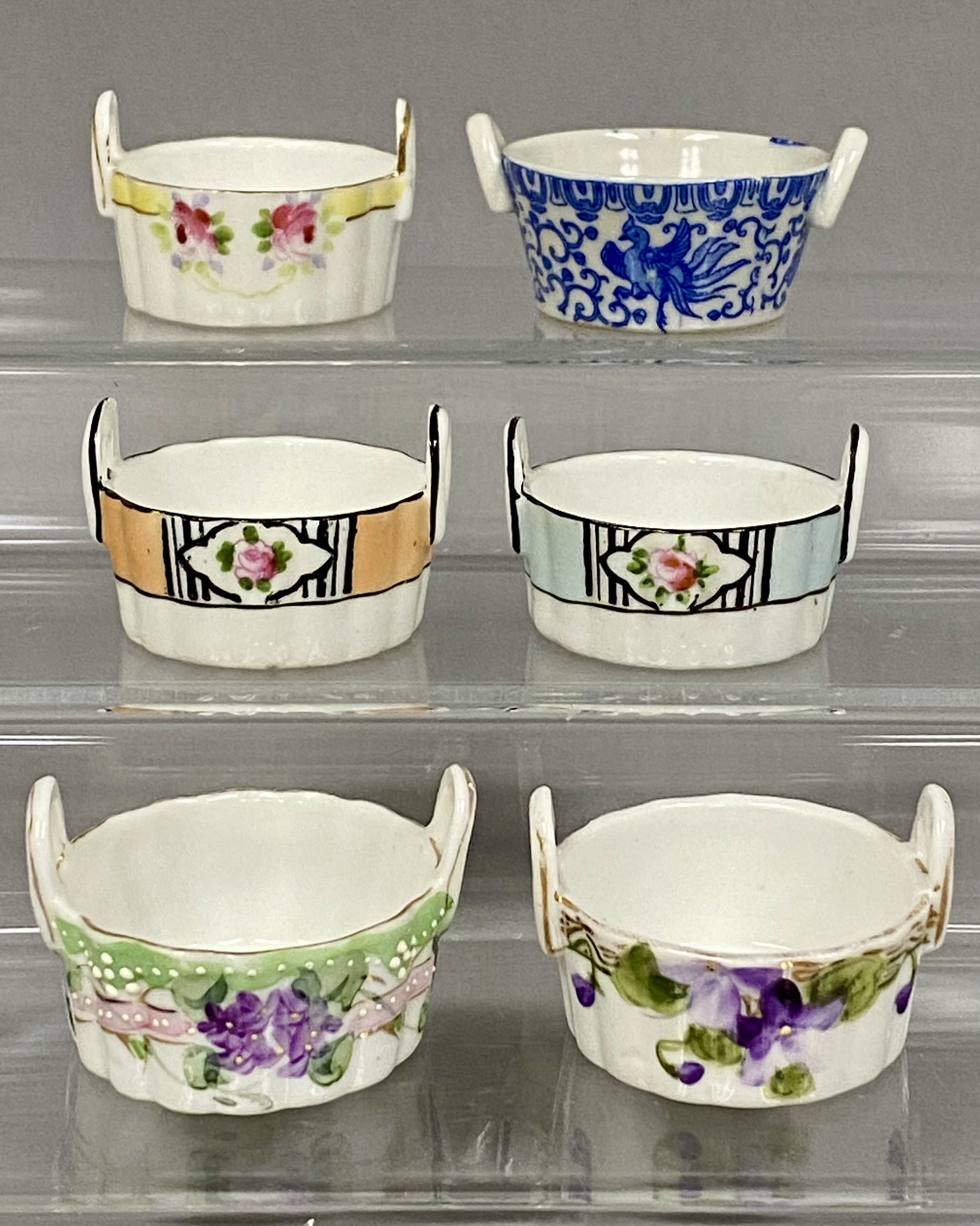 Six Nippon and Noritake Salt Cellars