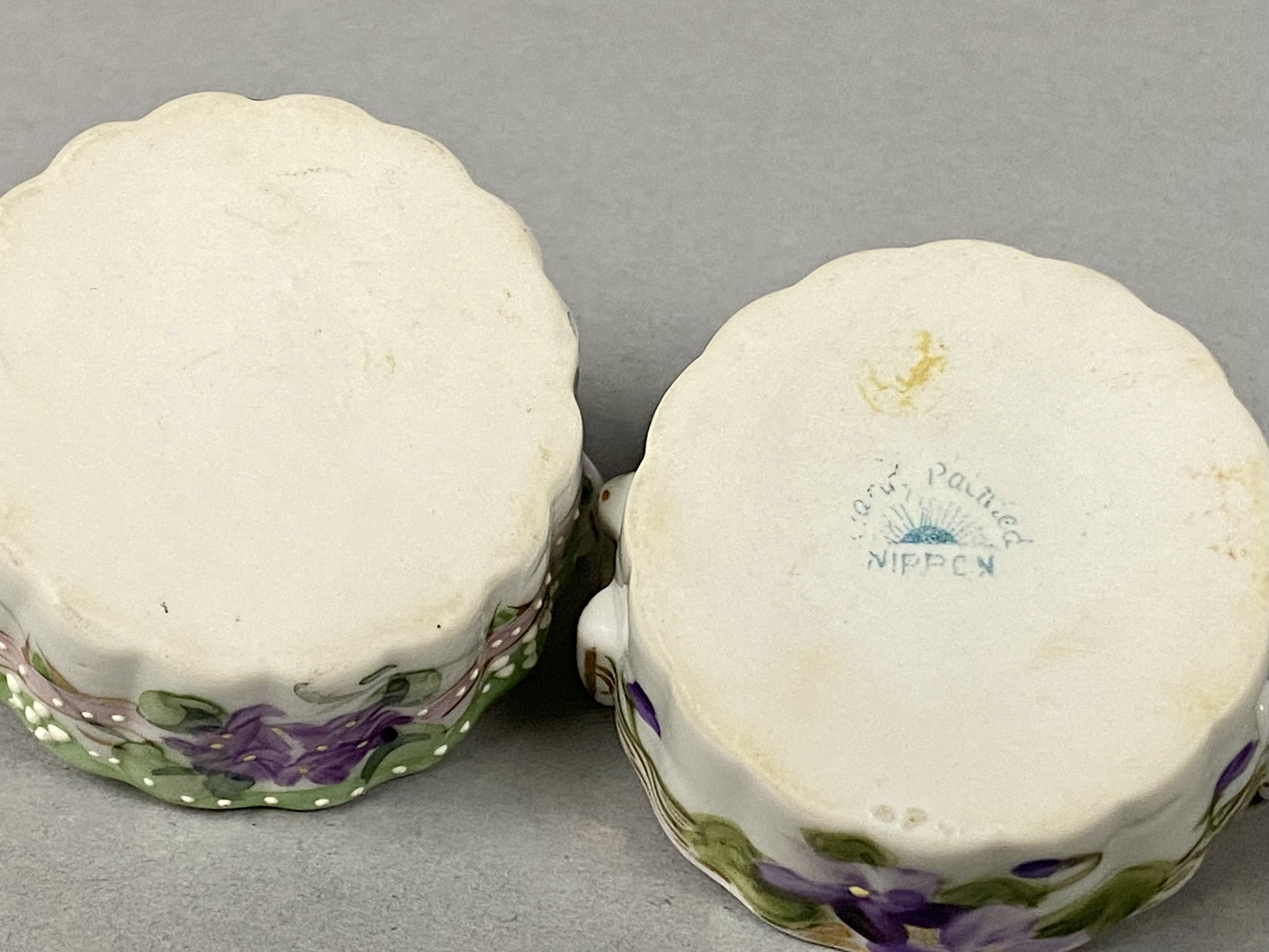 Six Nippon and Noritake Salt Cellars