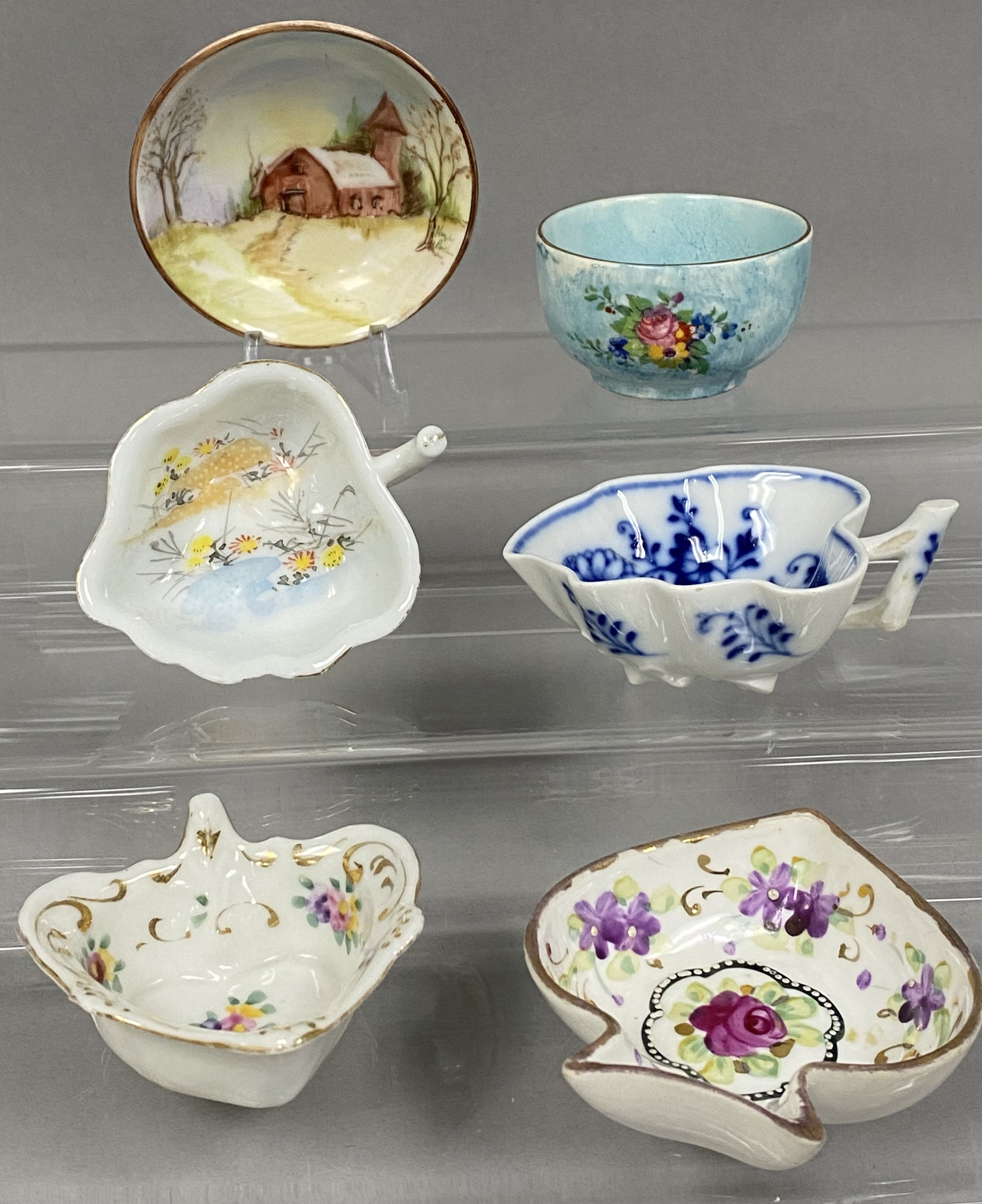 Six Ceramic Salt Cellars