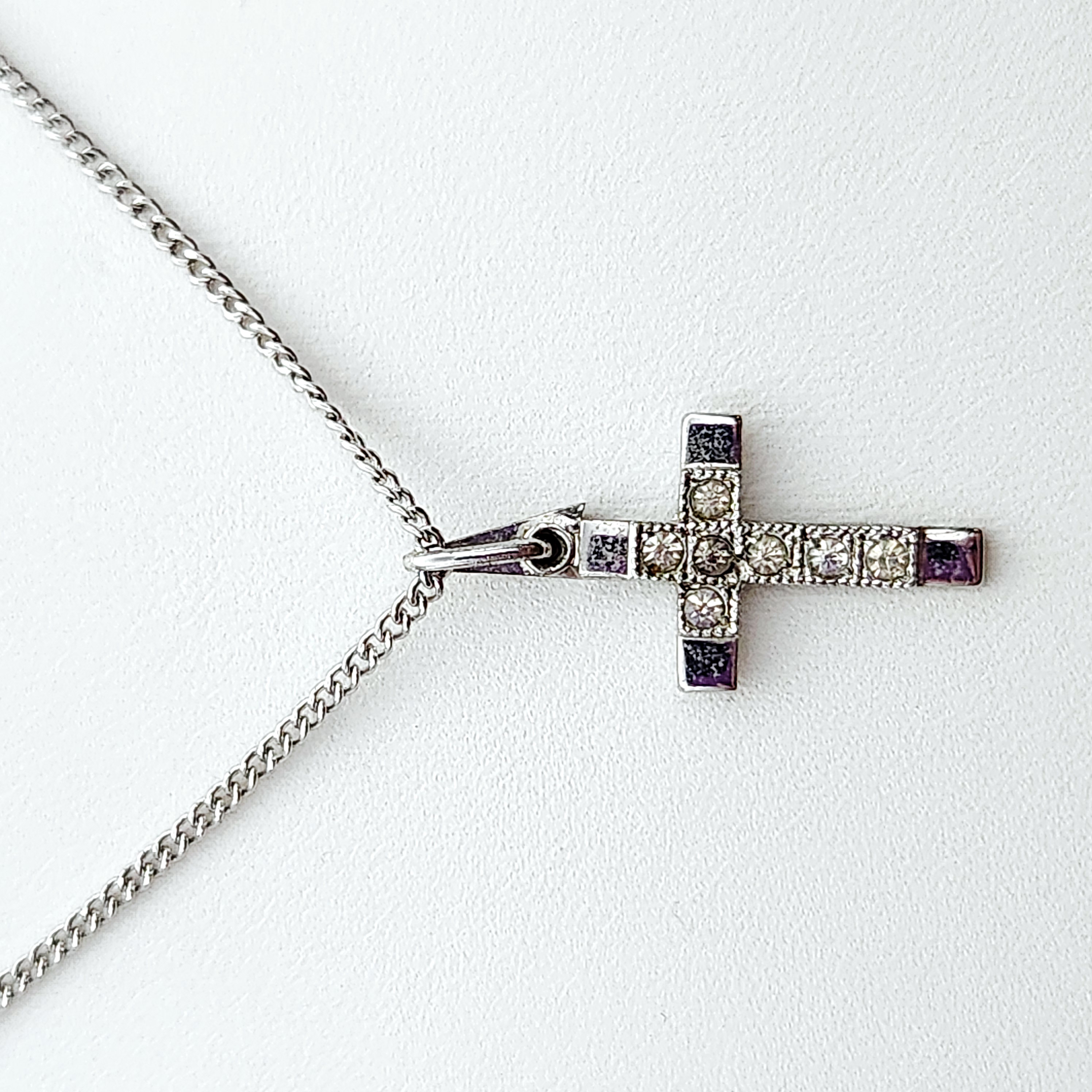Theda Sterling Cross Necklace 3.8 Grams