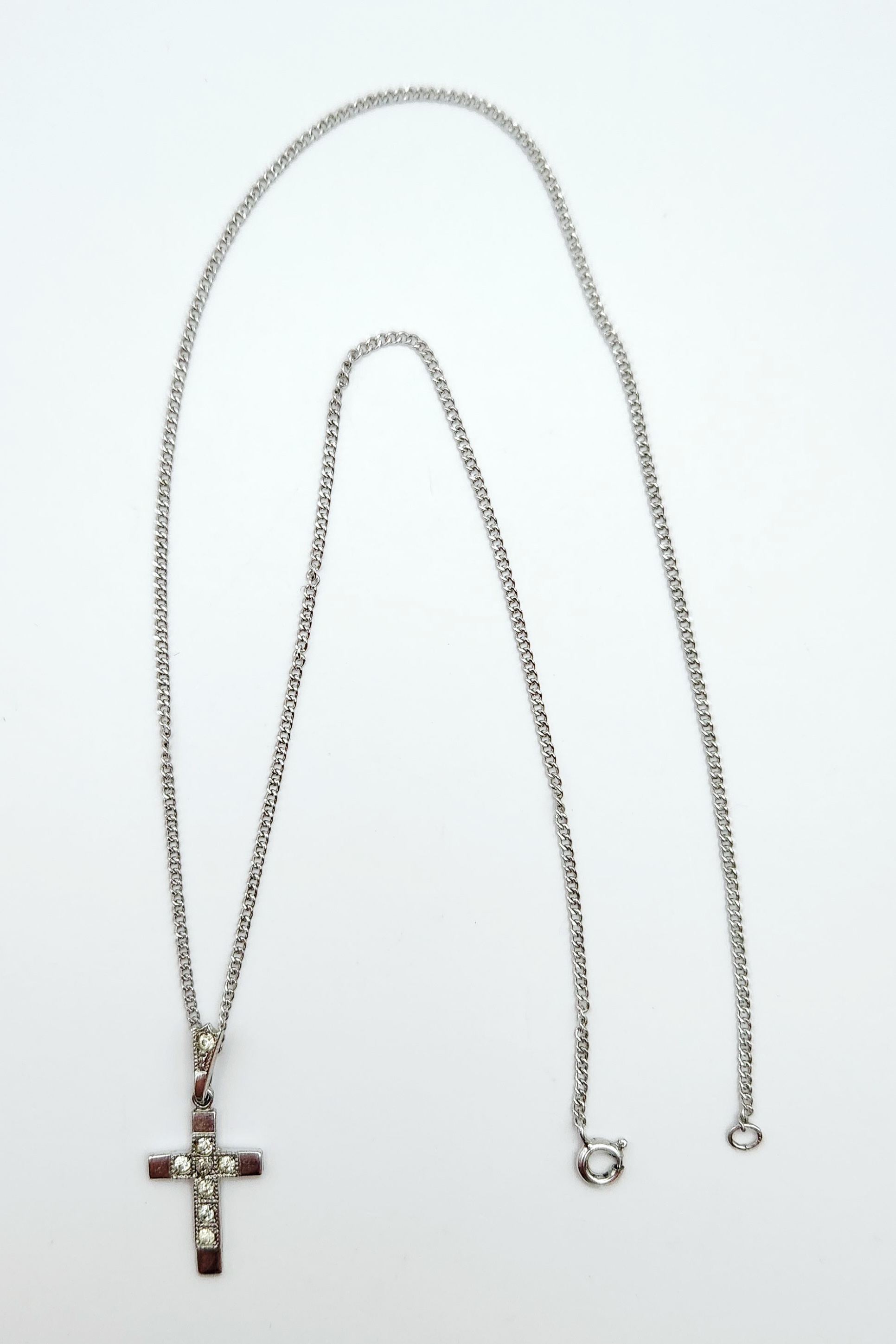 Theda Sterling Cross Necklace 3.8 Grams