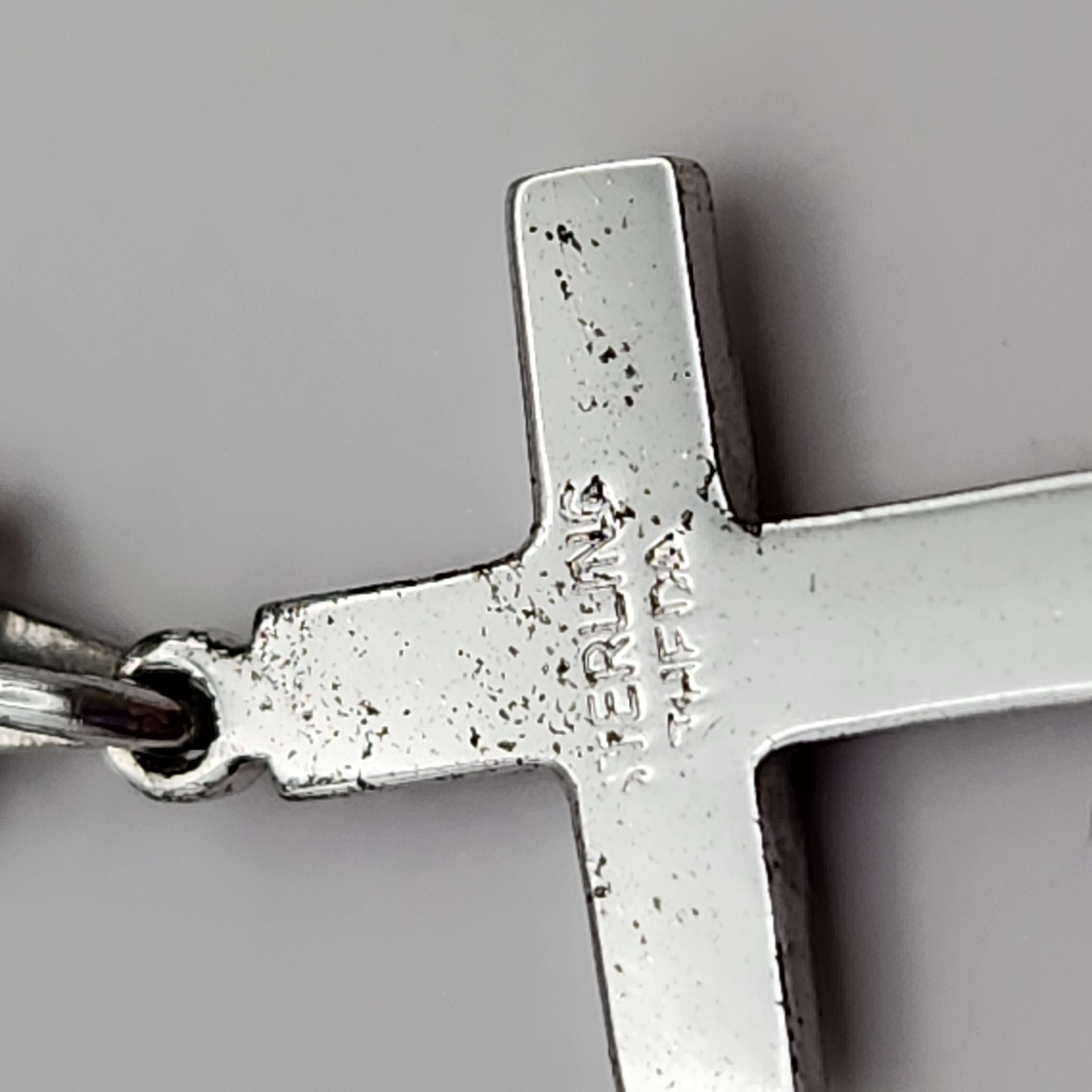 Theda Sterling Cross Necklace 3.8 Grams