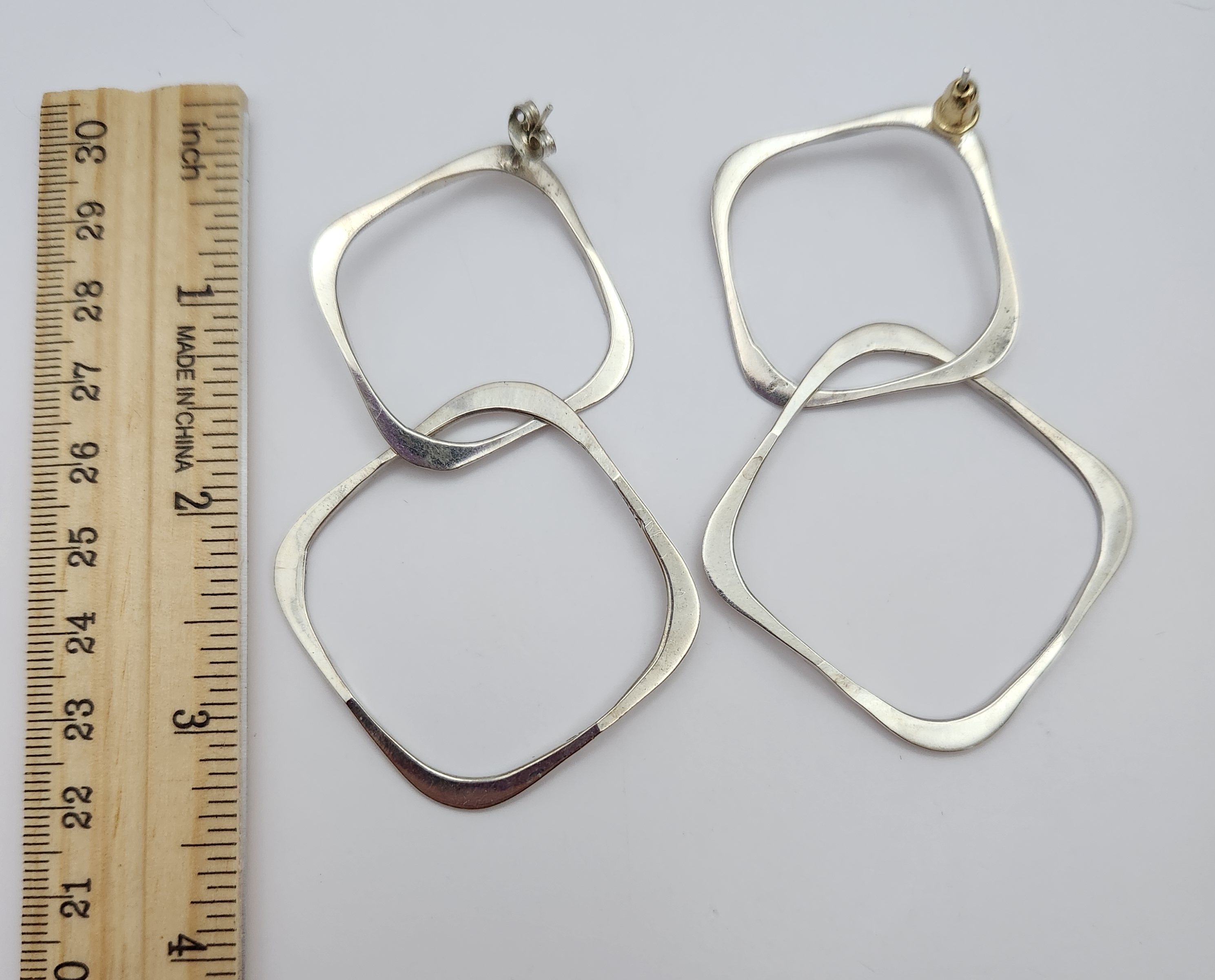 Sterling Modernist Earrings