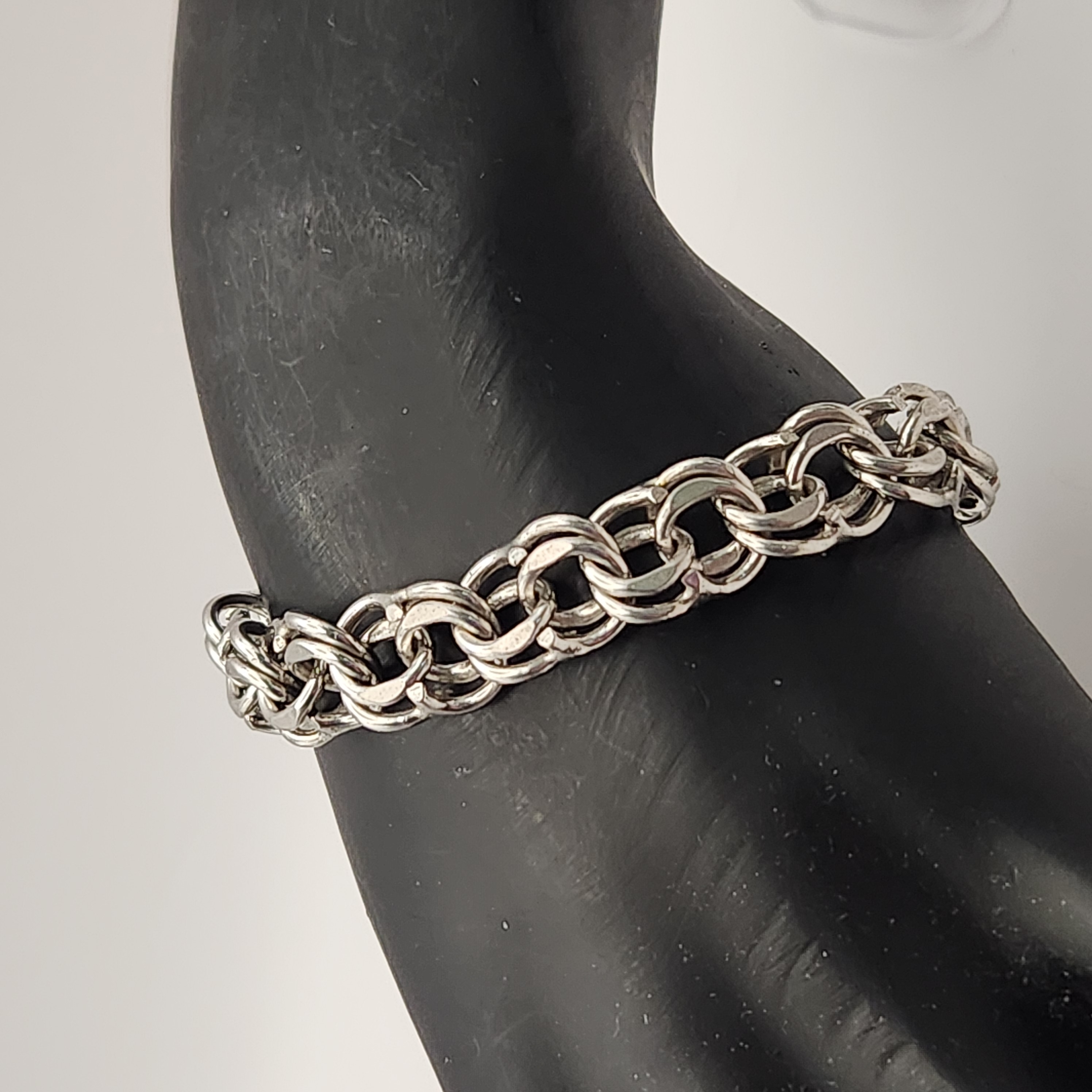 Sterling Double Link Bracelet 26.3 Grams