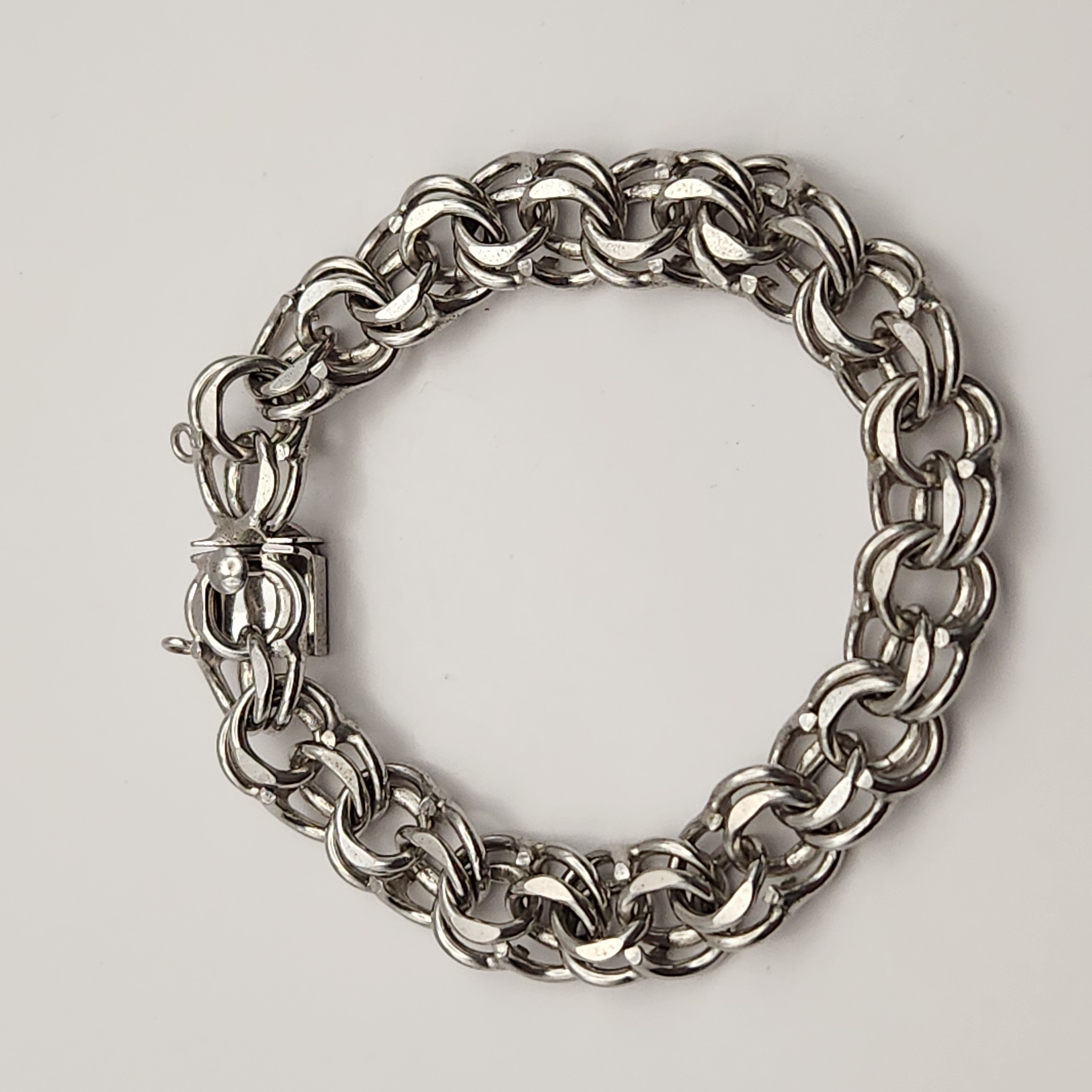 Sterling Double Link Bracelet 26.3 Grams