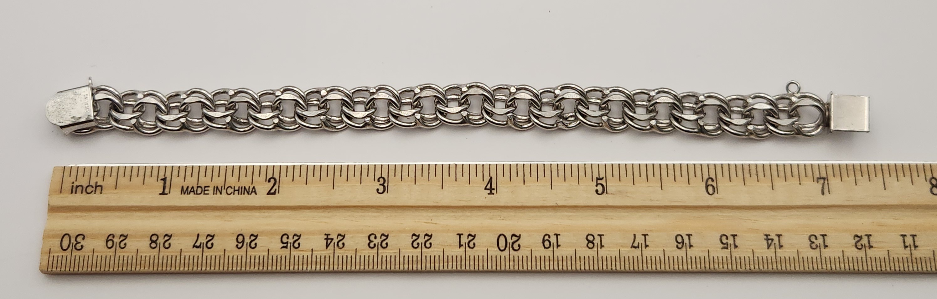 Sterling Double Link Bracelet 26.3 Grams