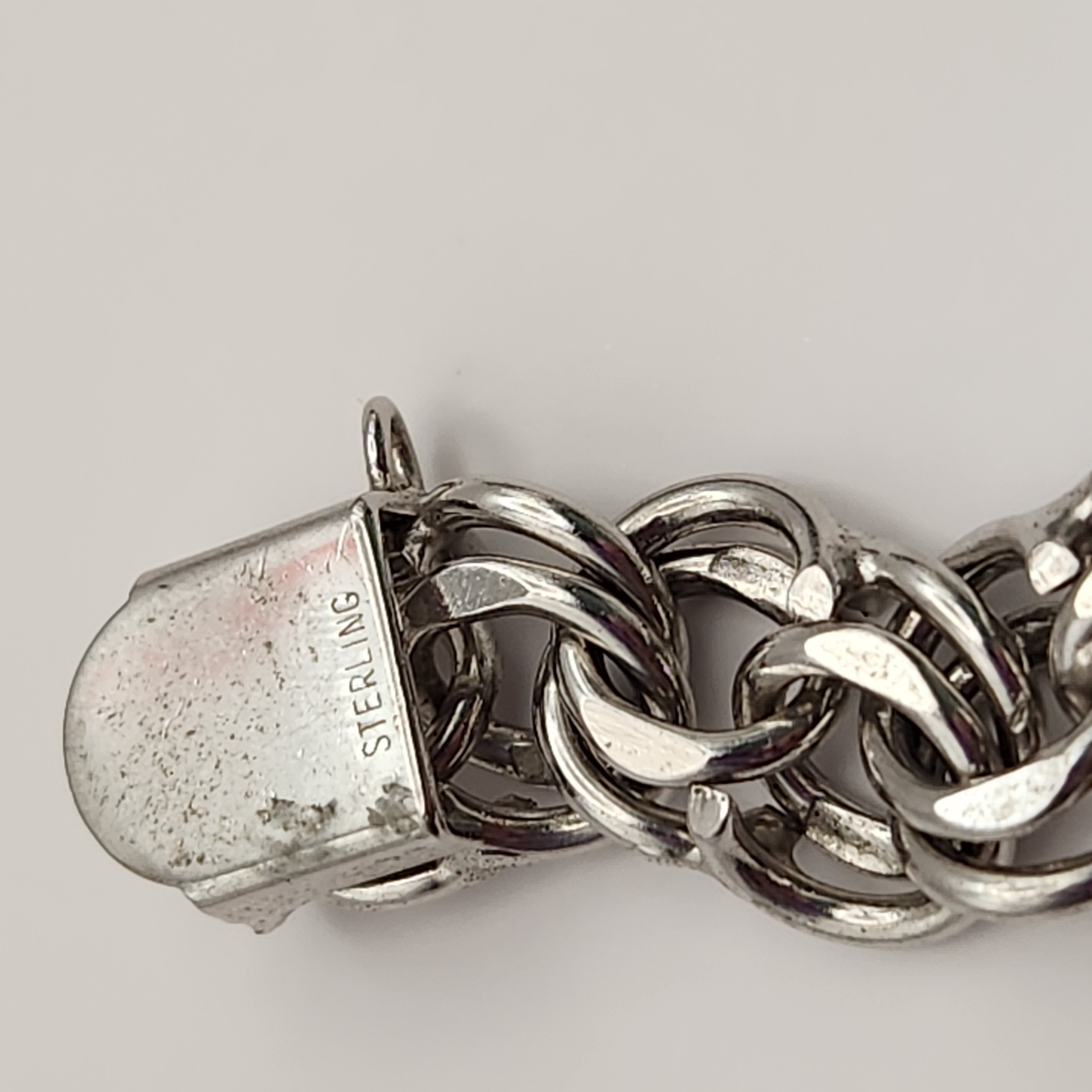 Sterling Double Link Bracelet 26.3 Grams
