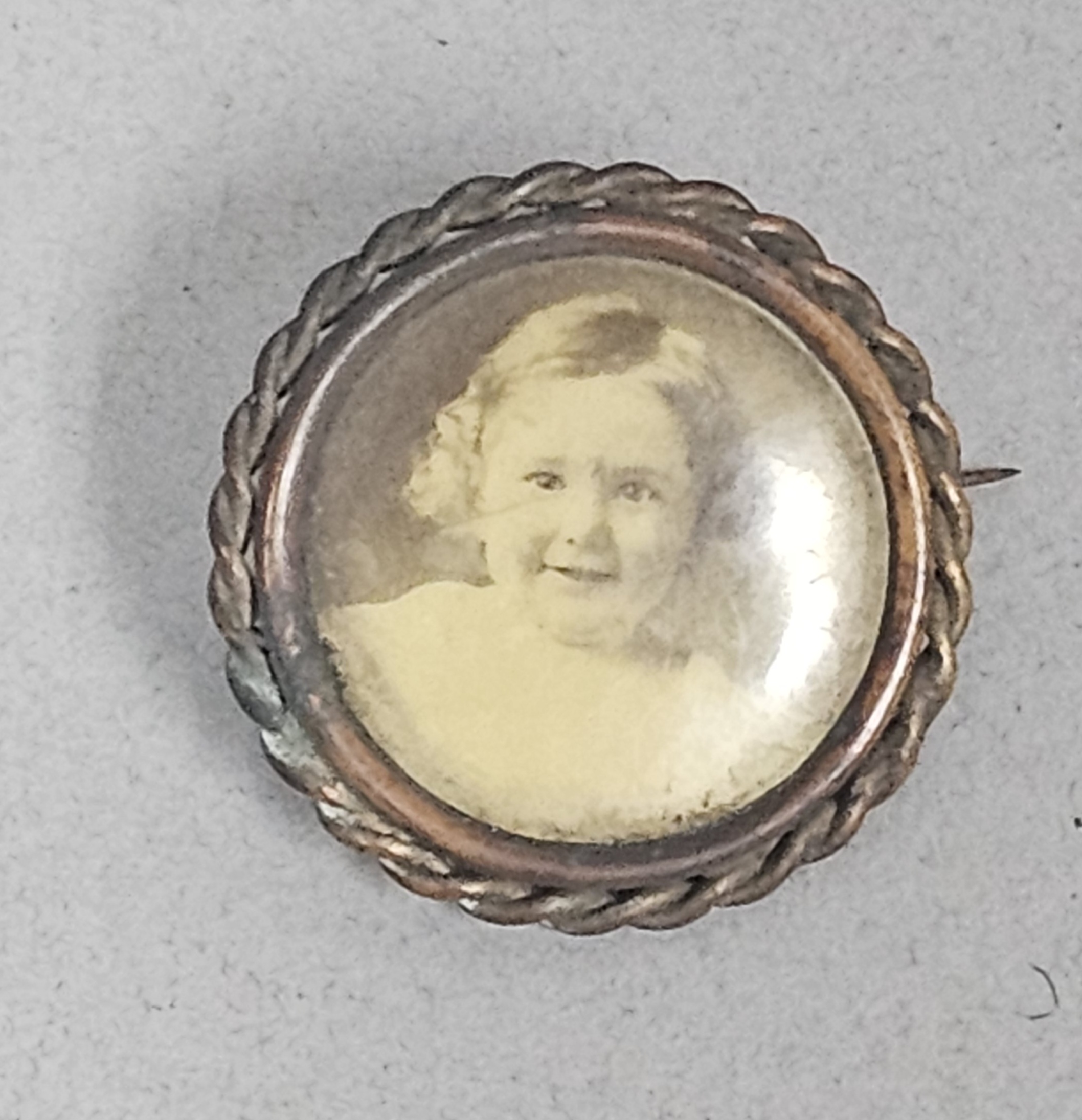 Antique Victorian Child Mourning Brooch