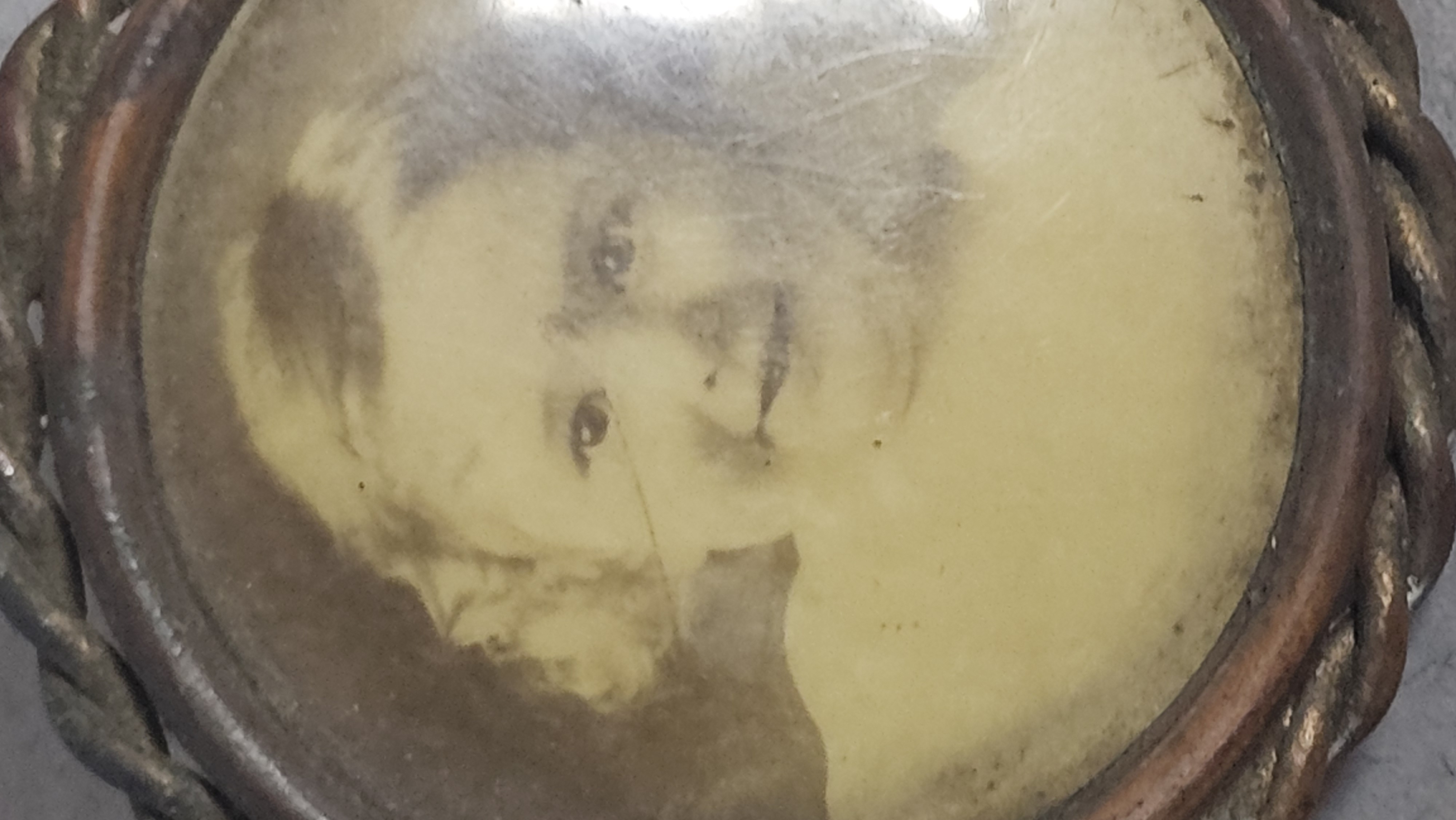 Antique Victorian Child Mourning Brooch