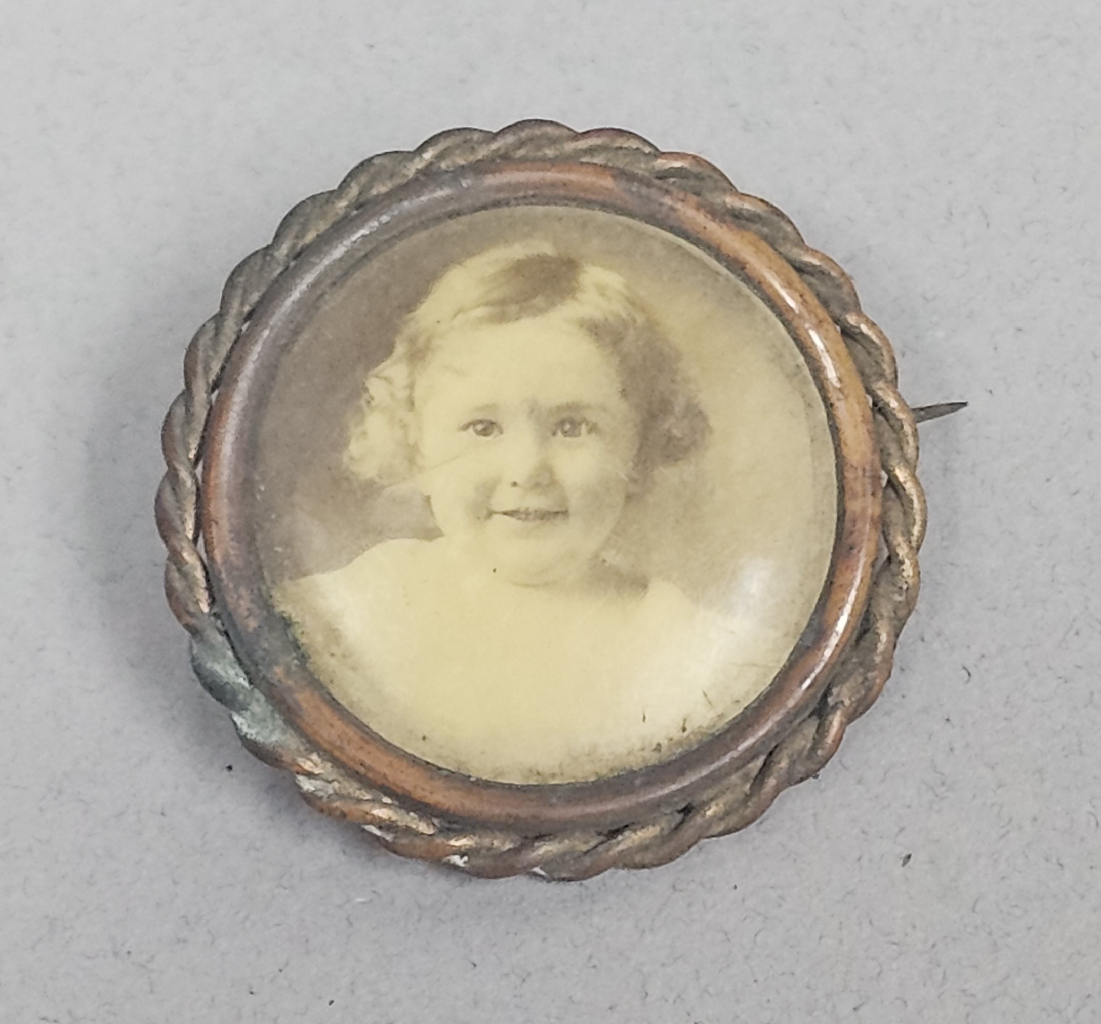 Antique Victorian Child Mourning Brooch