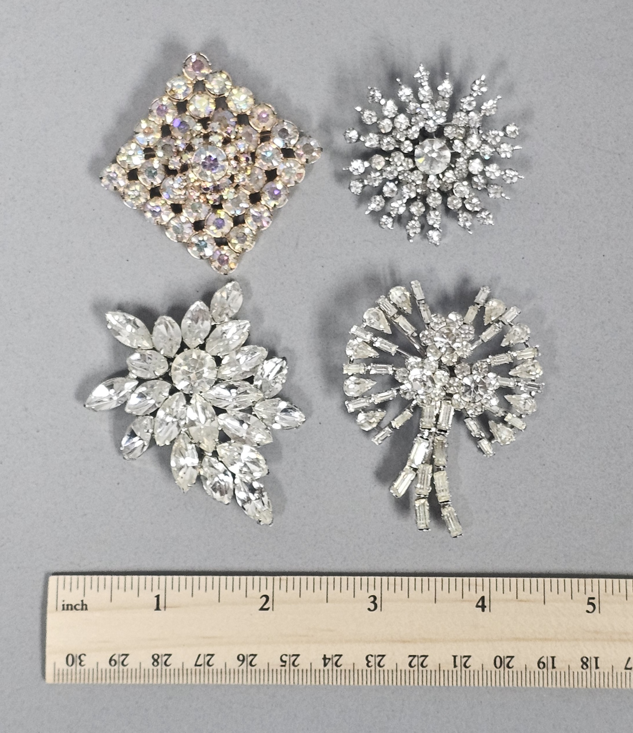 Vintage Rhinestone Brooches Inc Coro