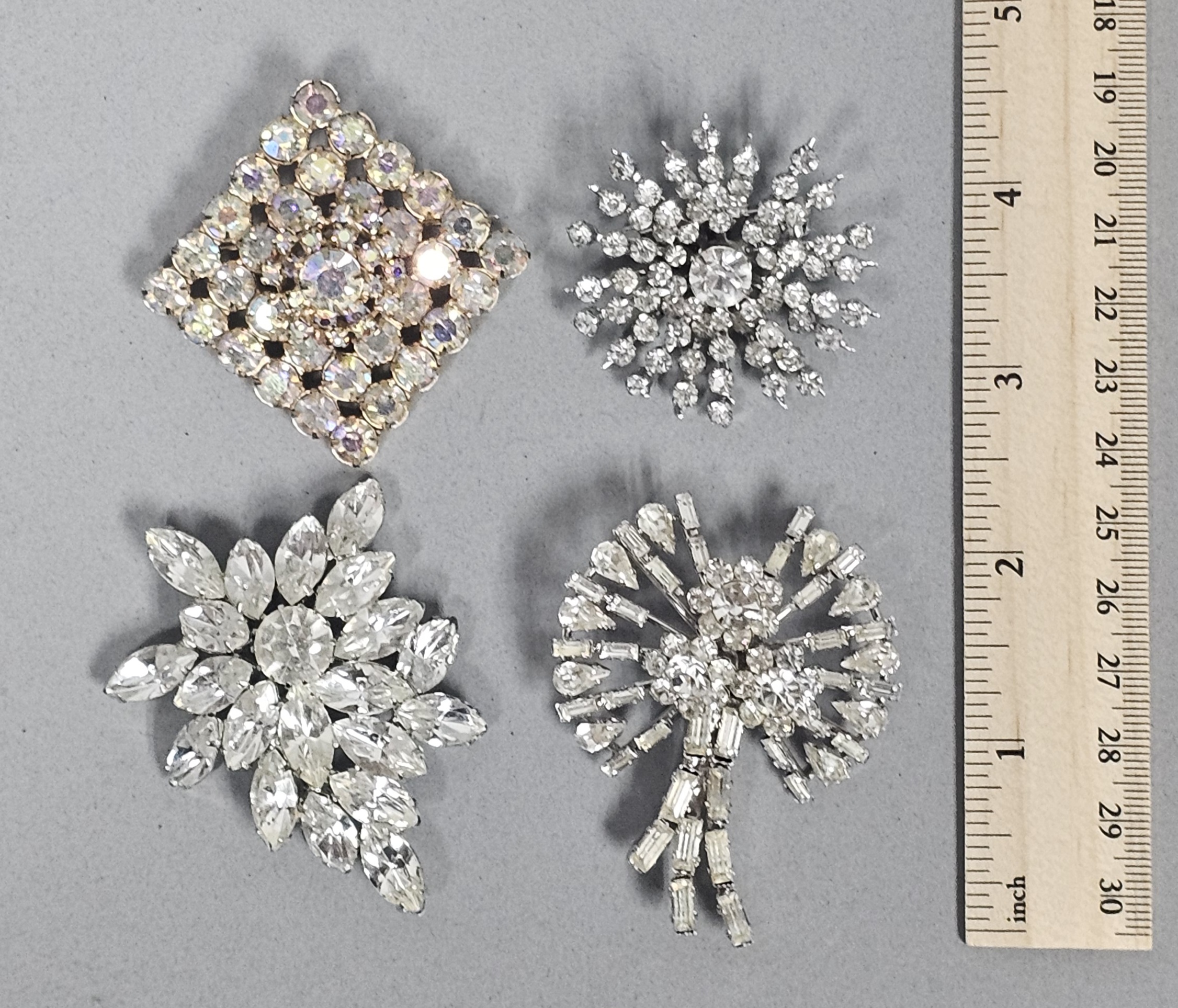Vintage Rhinestone Brooches Inc Coro