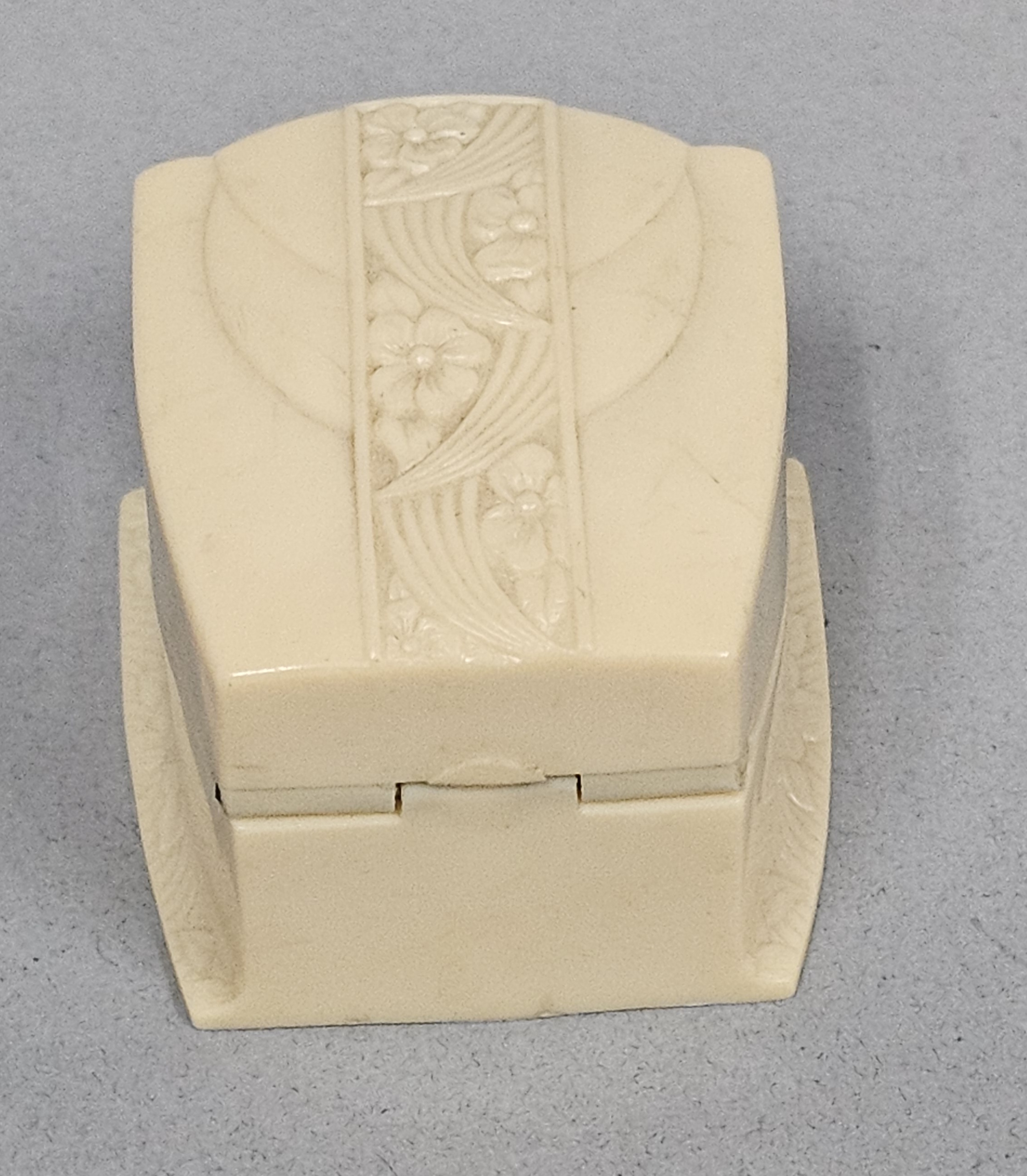 Art Deco Floral Celluloid Ring Box