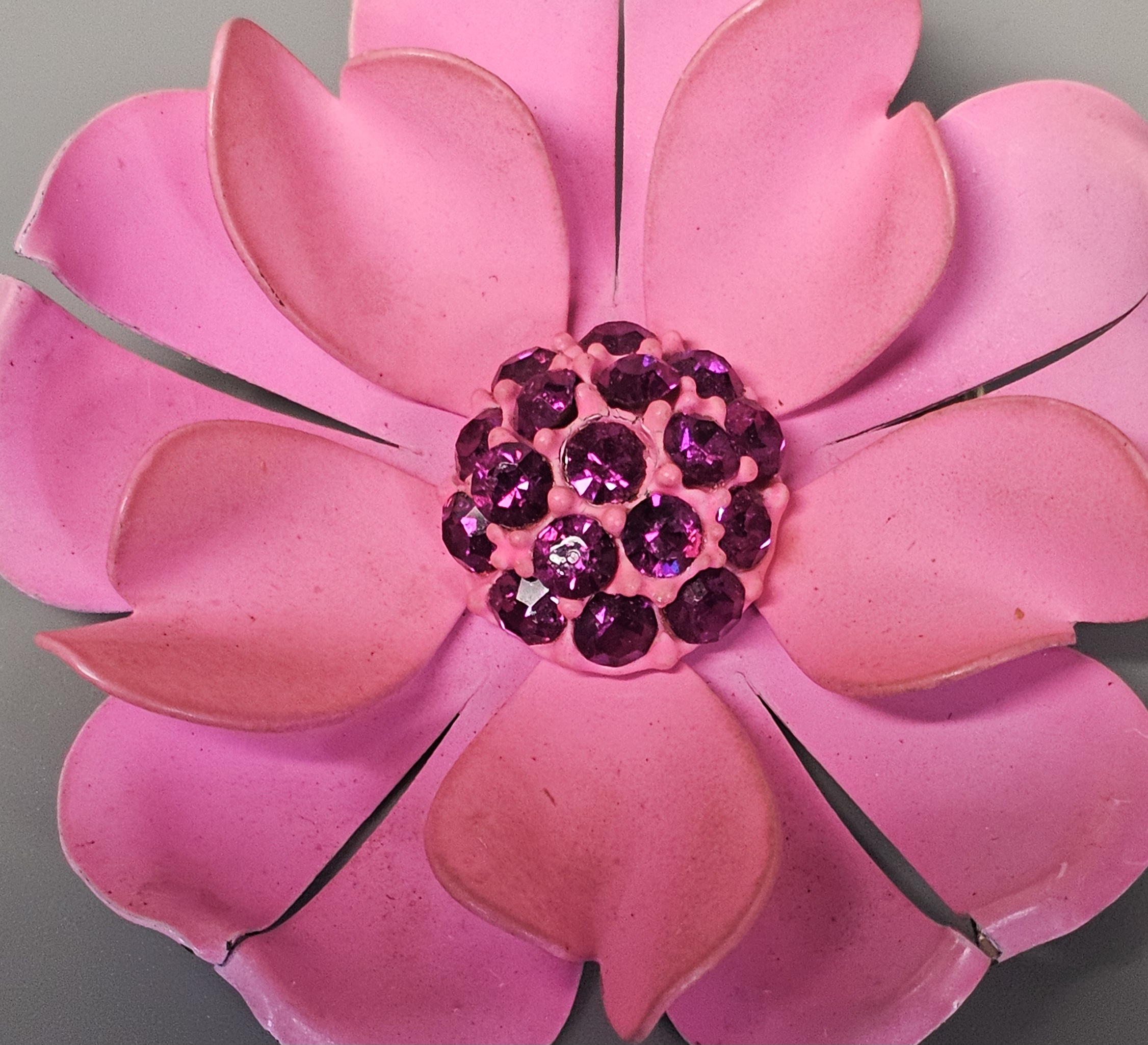 Collection of Vintage Enamel Flower Jewelry