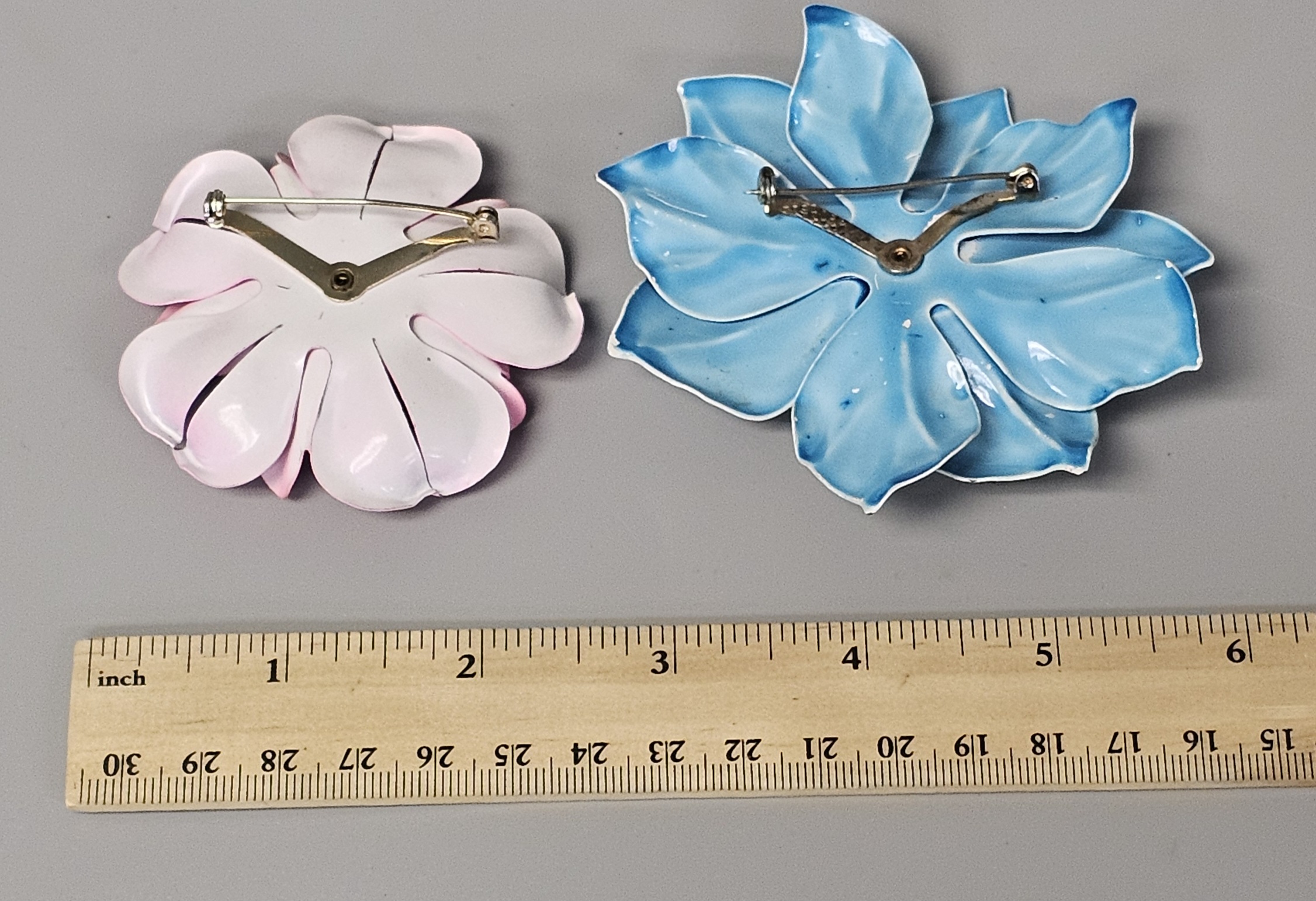 Collection of Vintage Enamel Flower Jewelry
