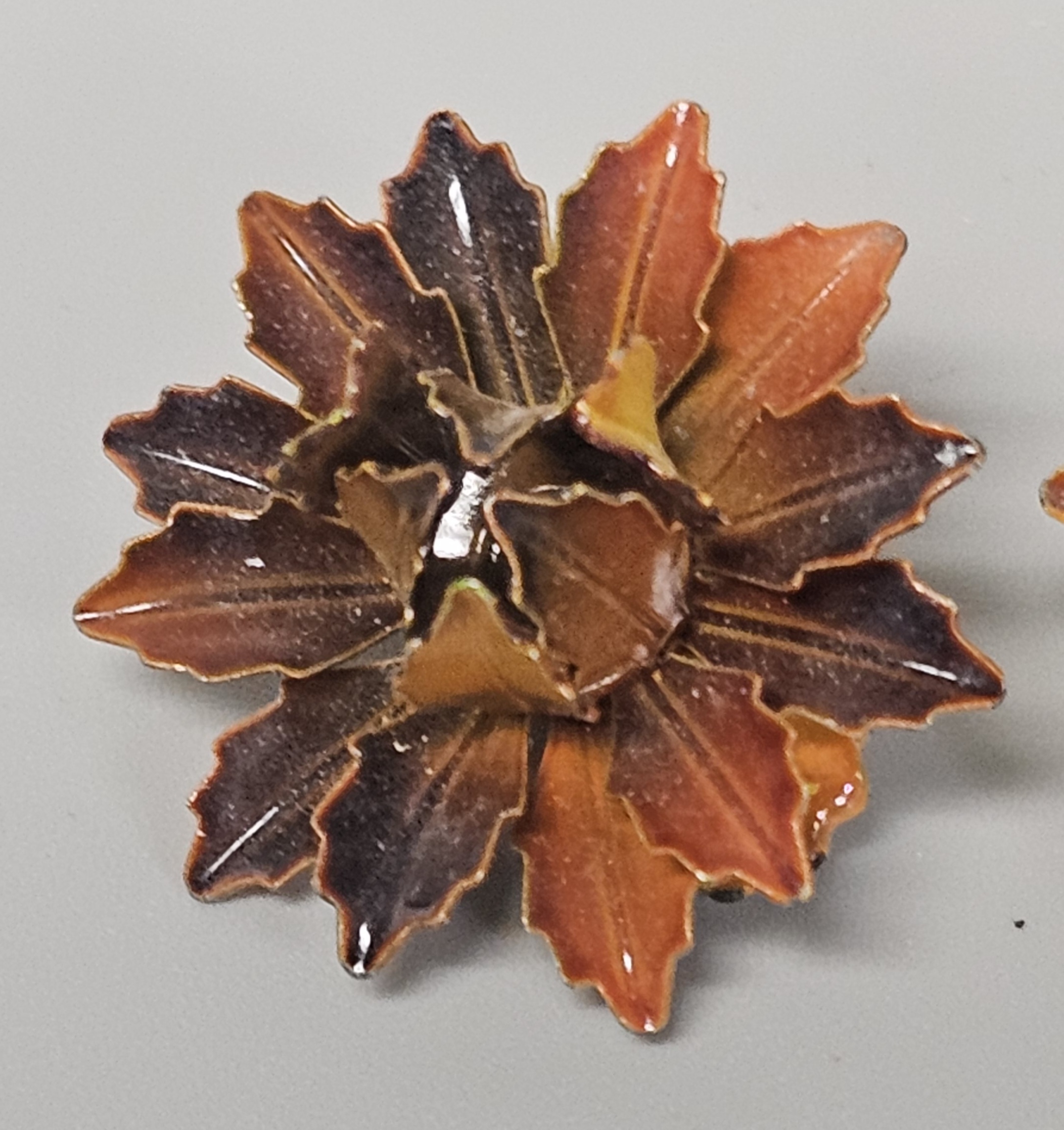 Collection of Vintage Enamel Flower Jewelry