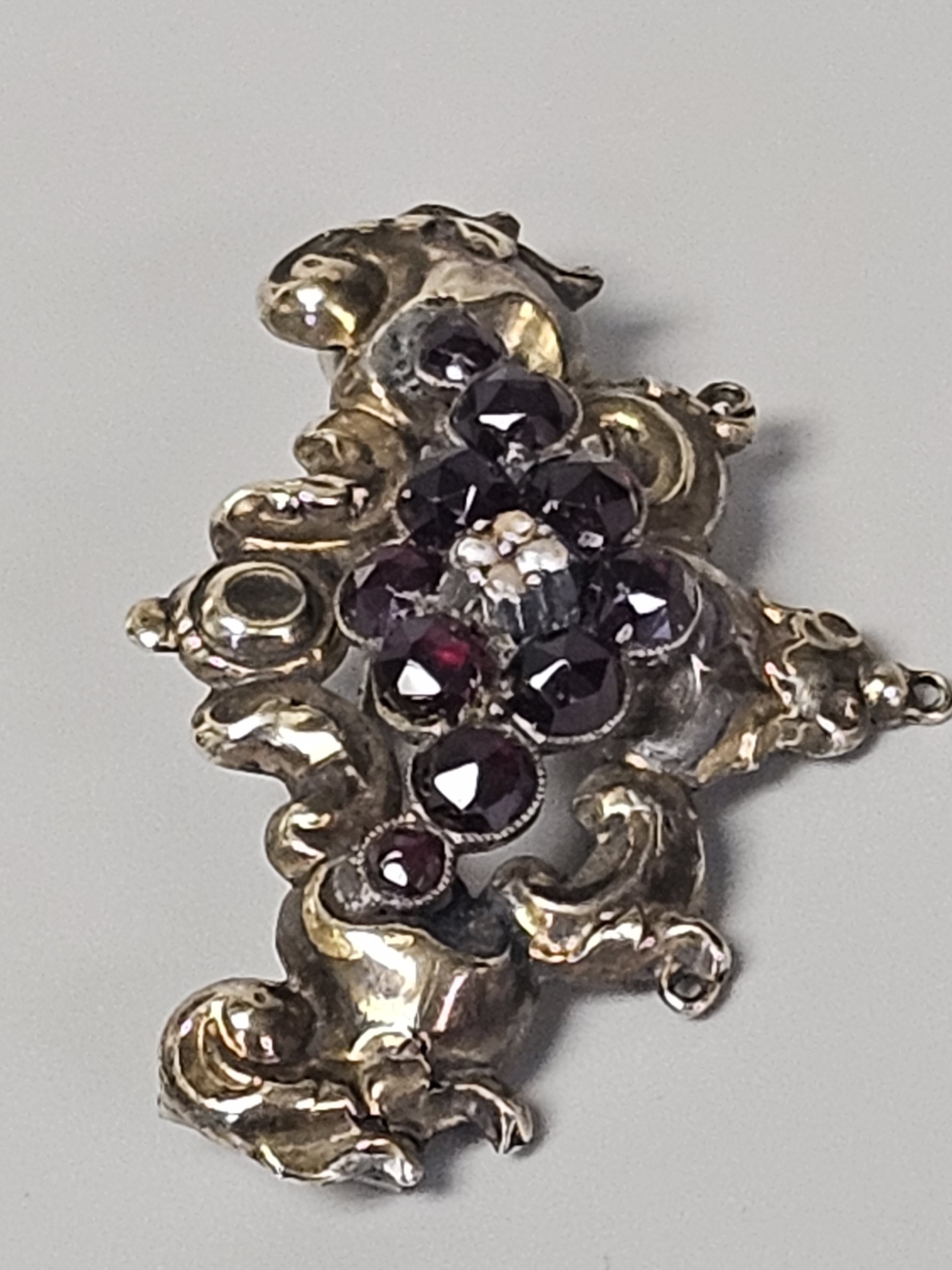 Bohemian Garnet and Pearl Pendant-Brooch