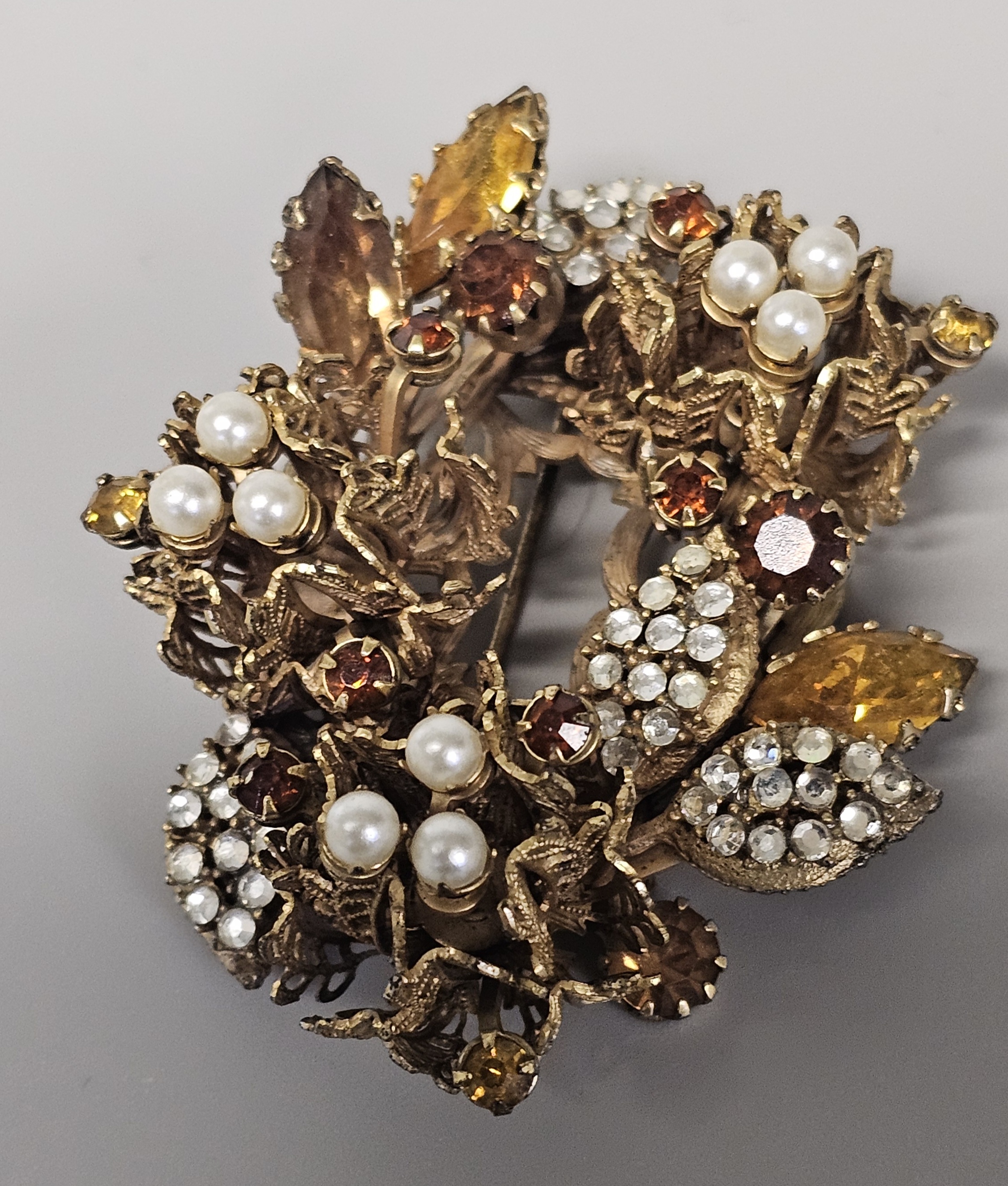 Vendome Mid-Century Gilt Costume Demi-Parure