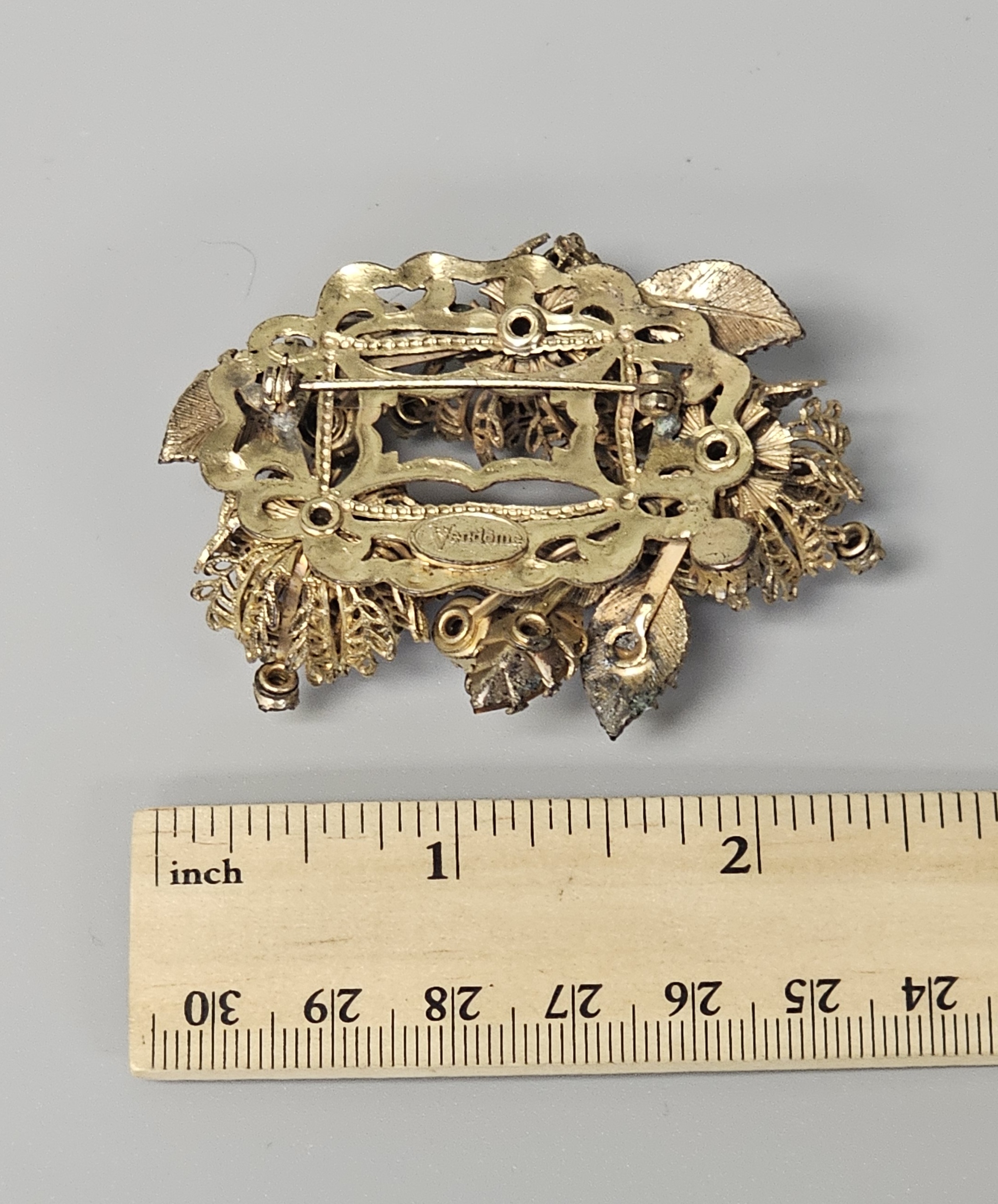 Vendome Mid-Century Gilt Costume Demi-Parure