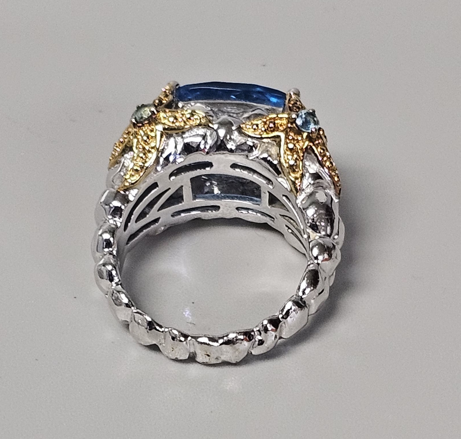 Sterling Silver Nautical Starfish Cocktail Ring
