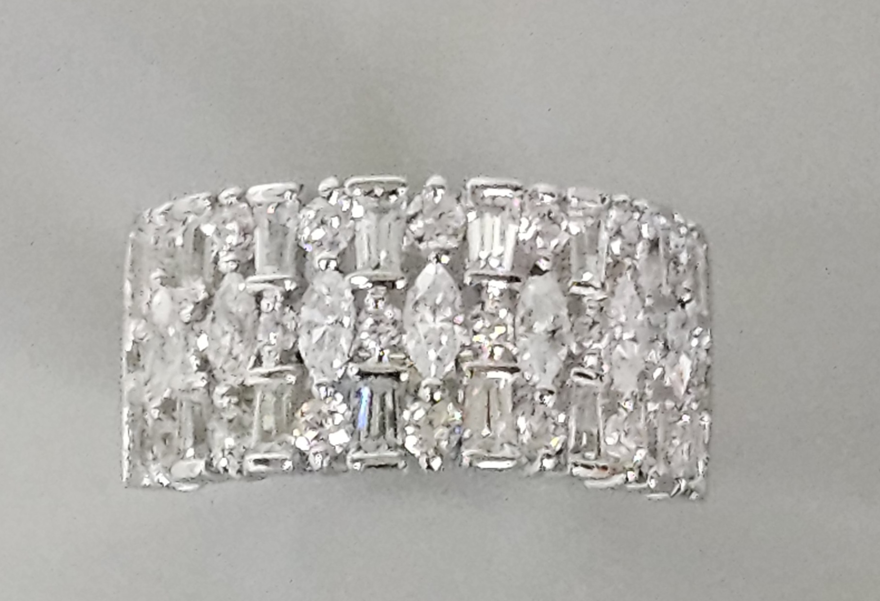 Sterling Silver Cubic Zirconia Cocktail Ring