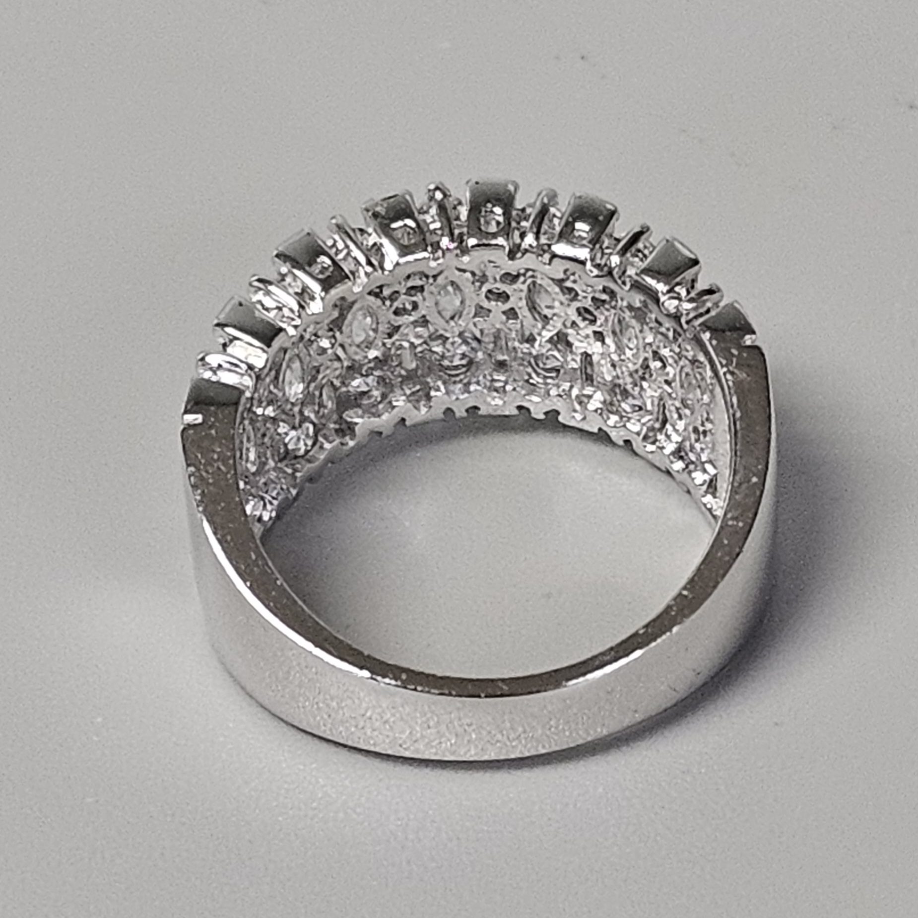 Sterling Silver Cubic Zirconia Cocktail Ring