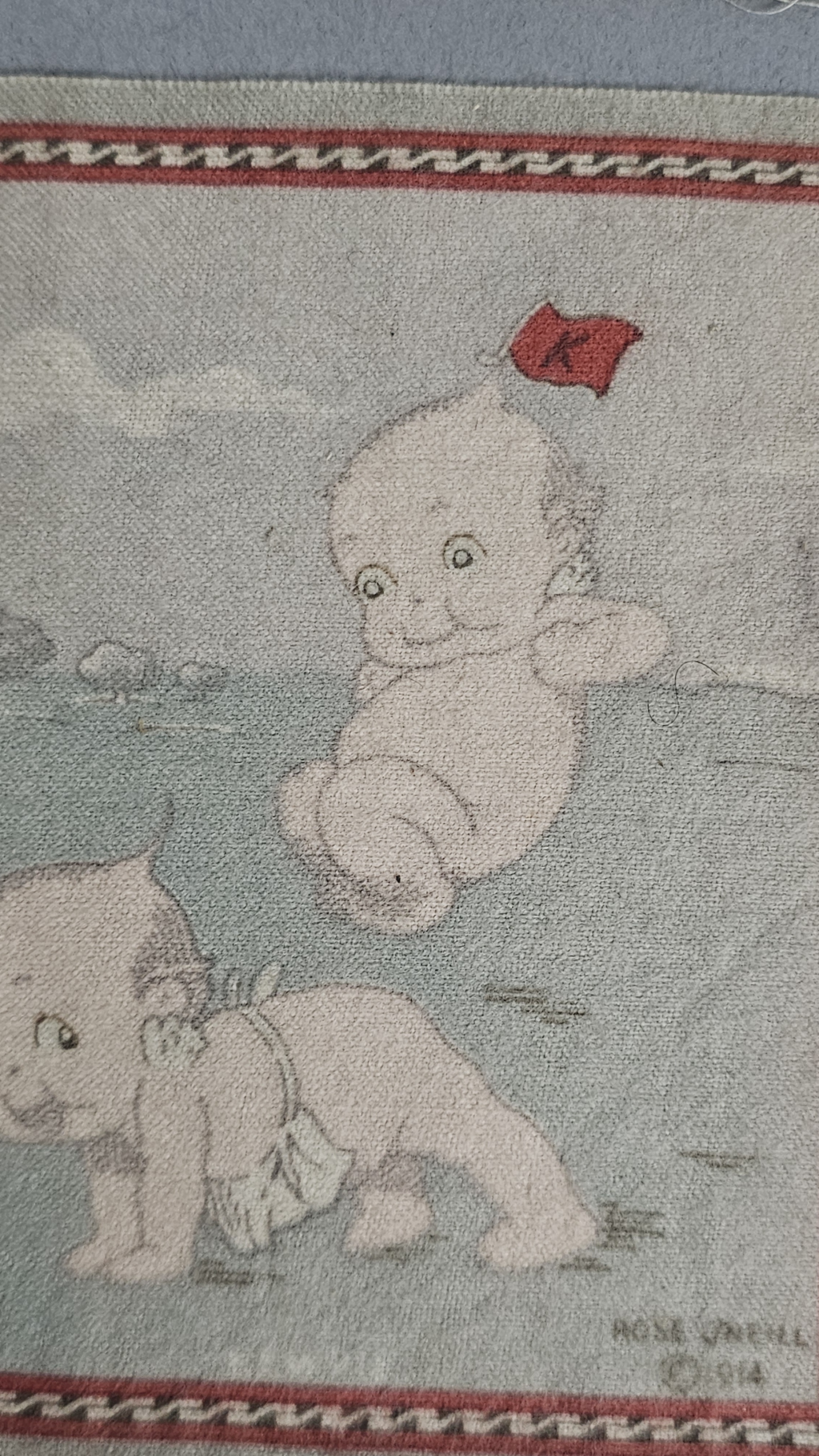 Trio of 1914 Rose O'Neill Kewpie Tobacco Flannels