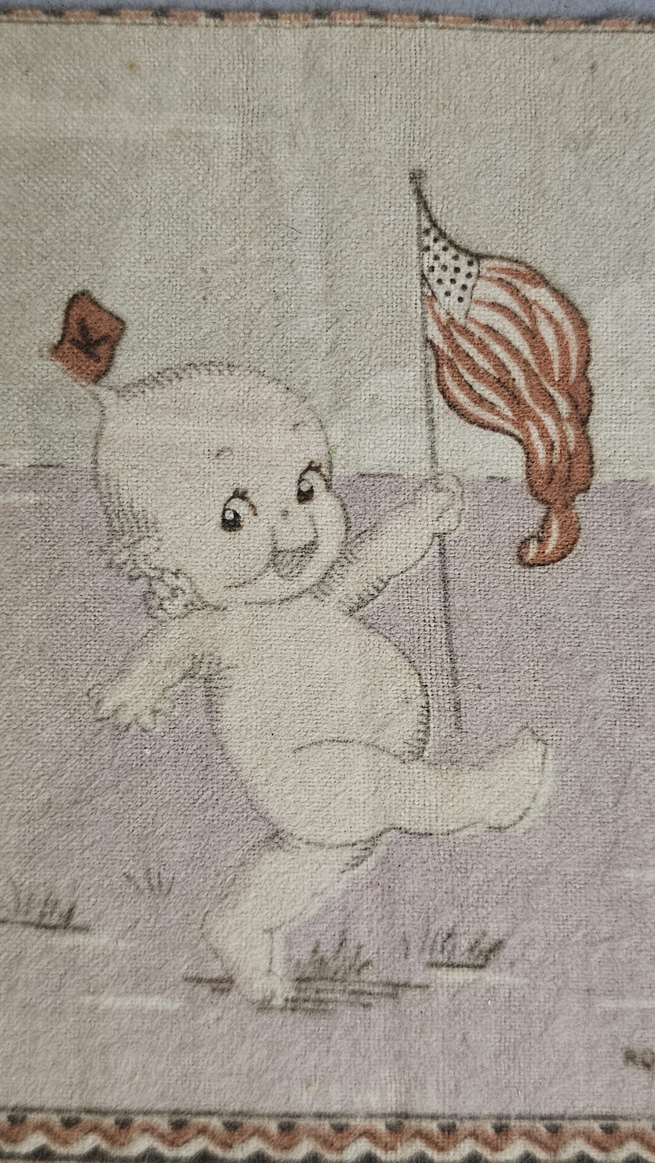 Trio of 1914 Rose O'Neill Kewpie Tobacco Flannels