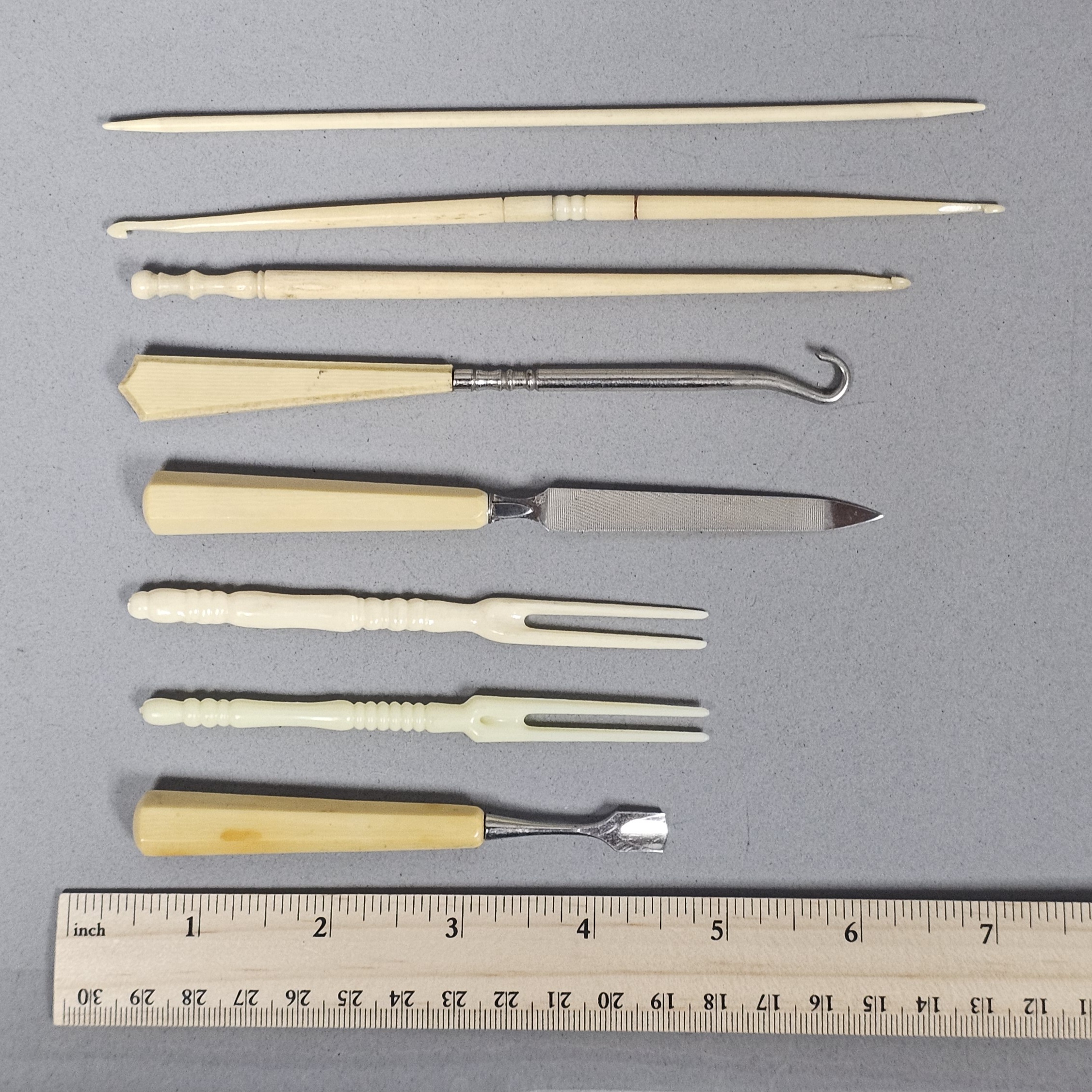 An Assortment of Antique Bone Tools