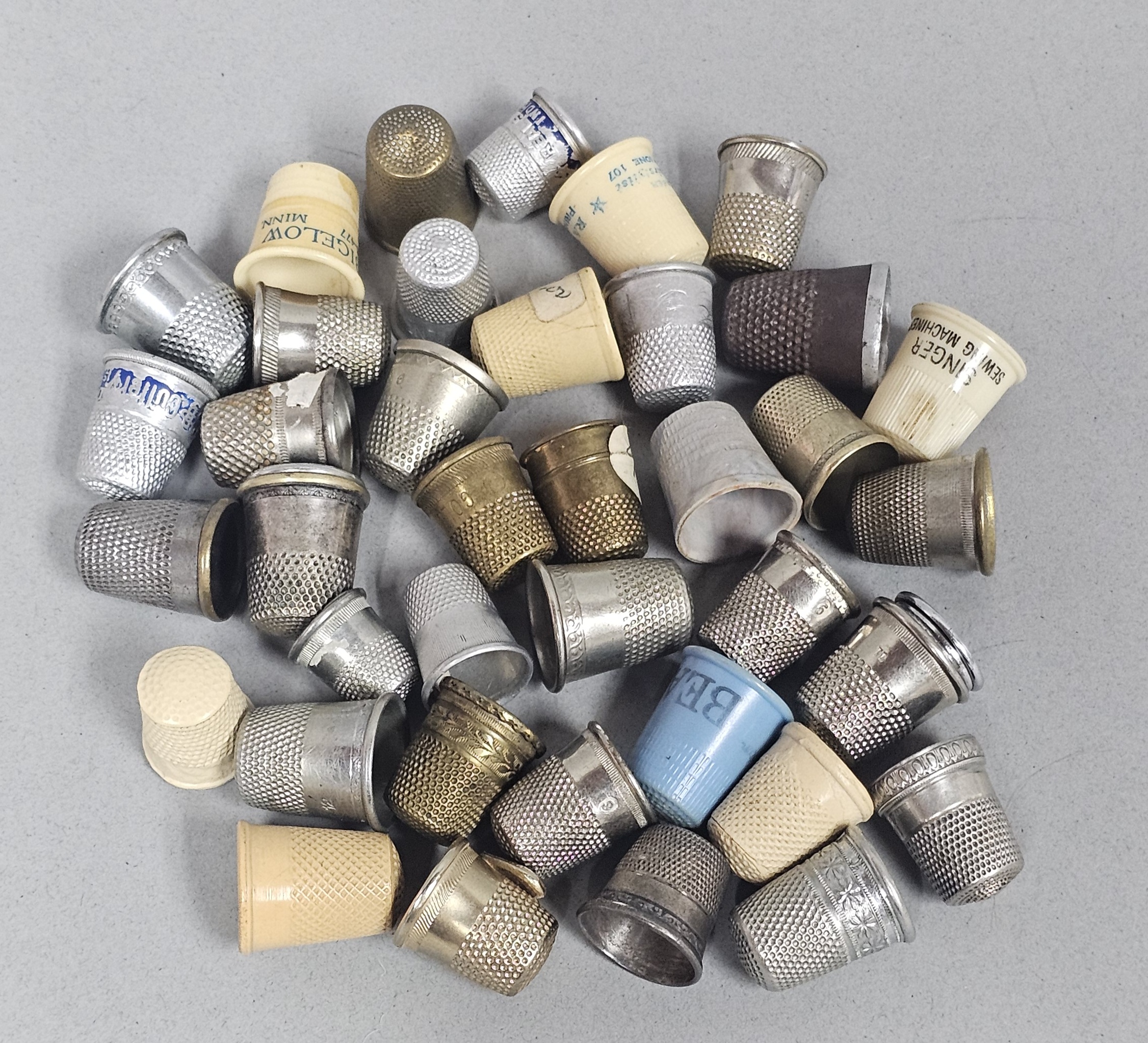 A Collection of Vintage Sewing Thimbles