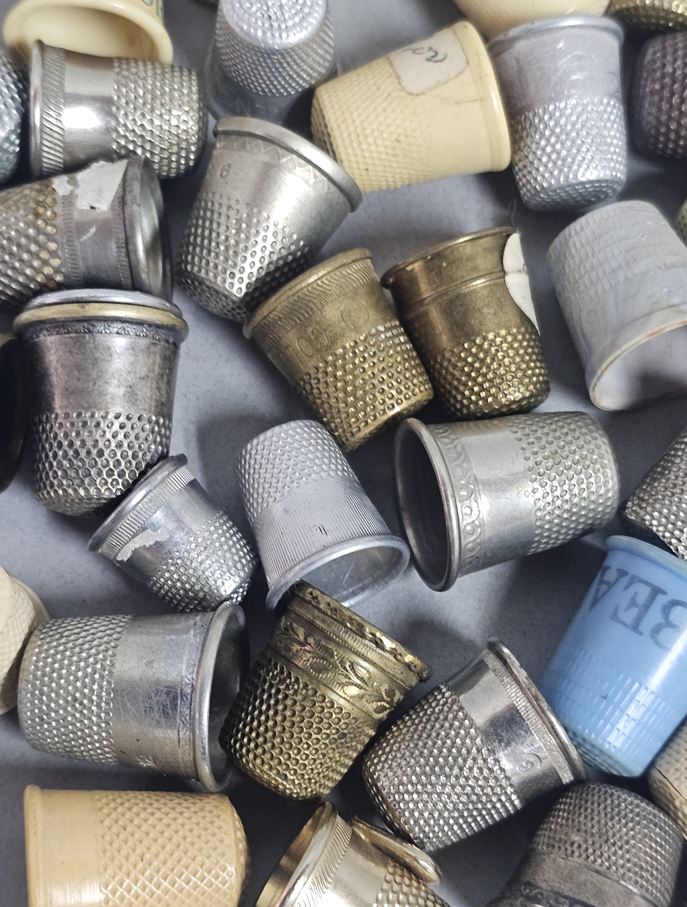 A Collection of Vintage Sewing Thimbles
