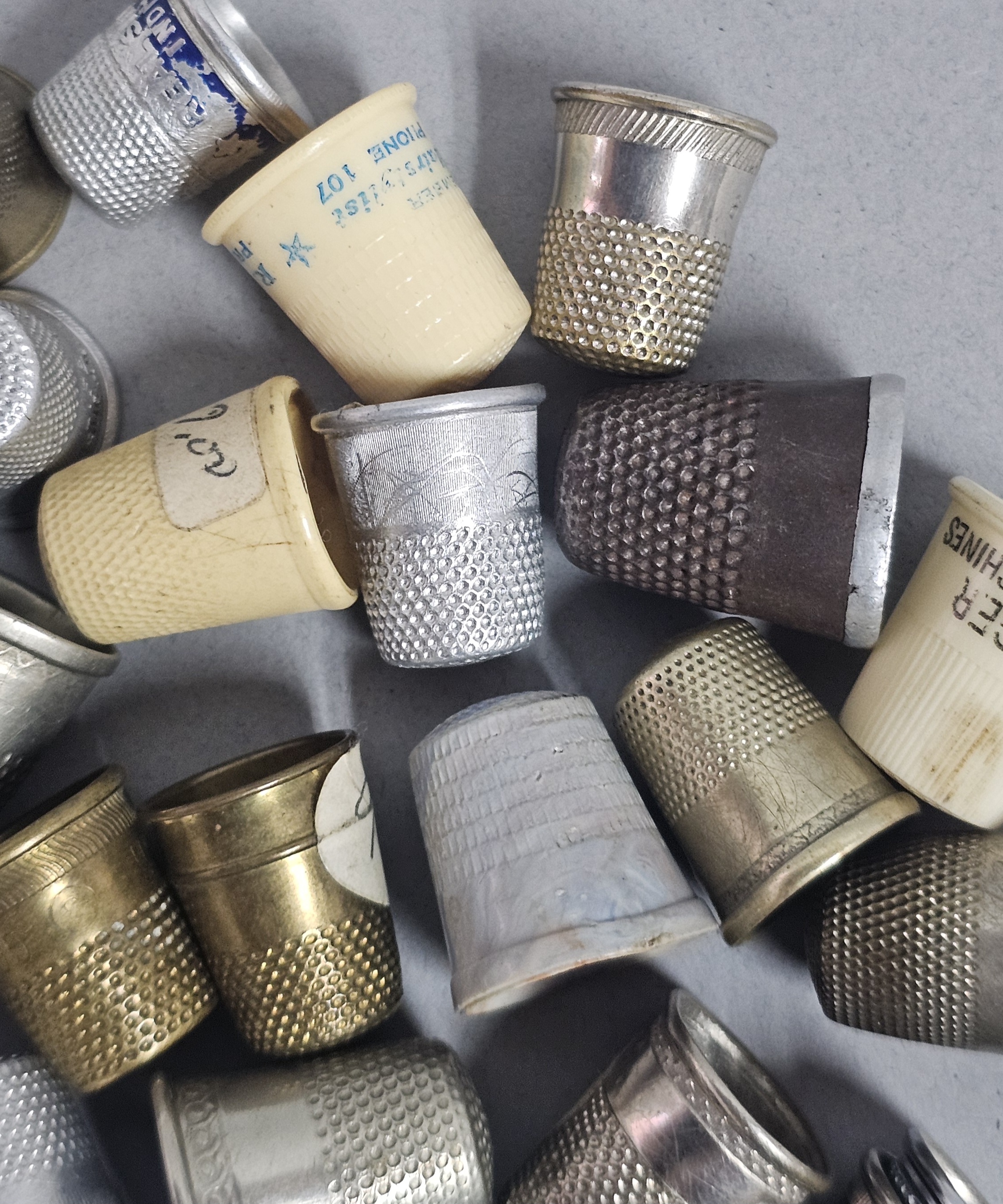 A Collection of Vintage Sewing Thimbles
