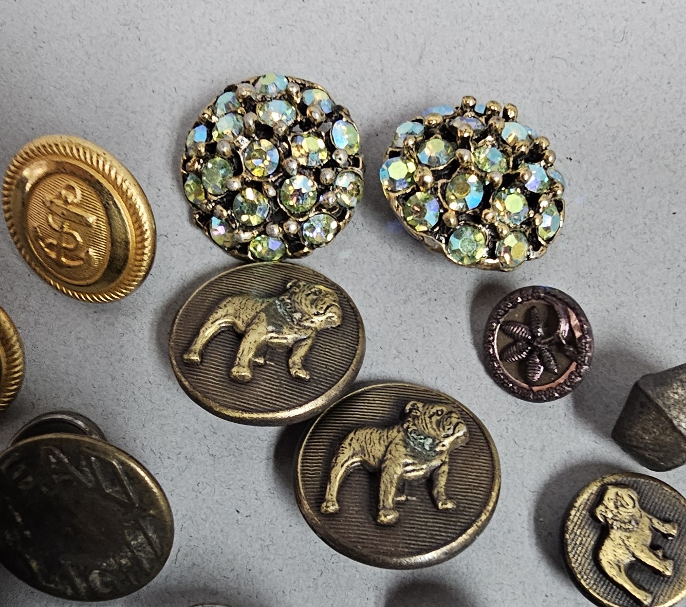 Assorted Vintage and Antique Collectible Buttons