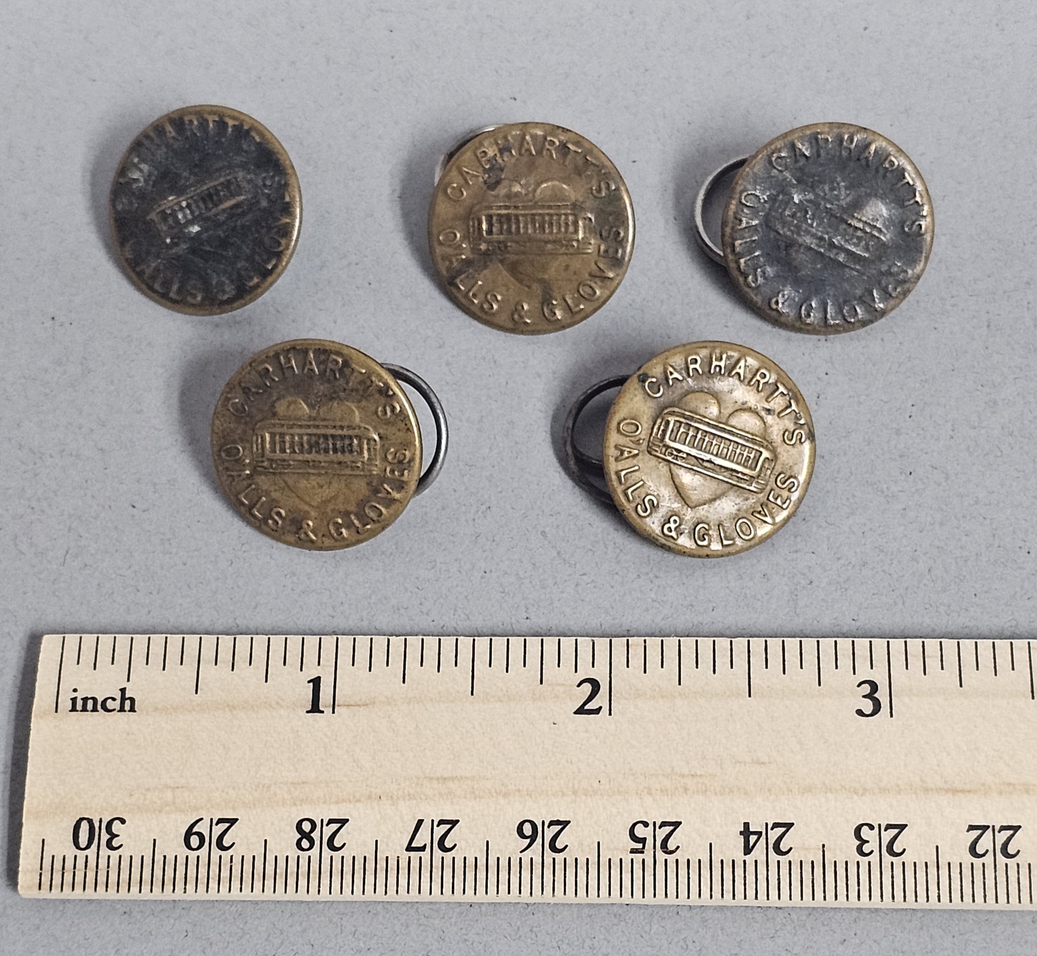 Vintage Carhartt Workwear Buttons