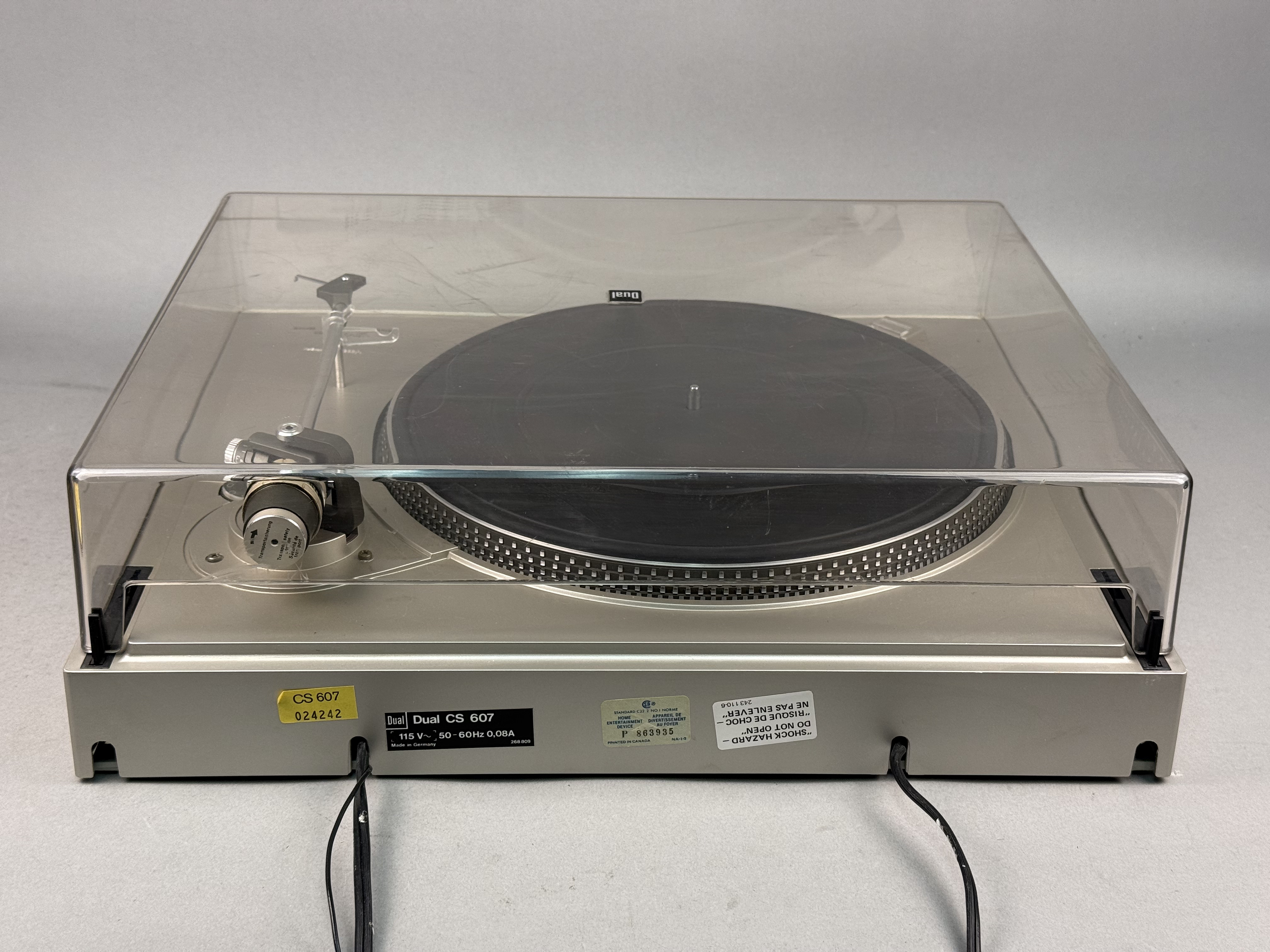 Dual CS 607 Direct-Drive Turntable