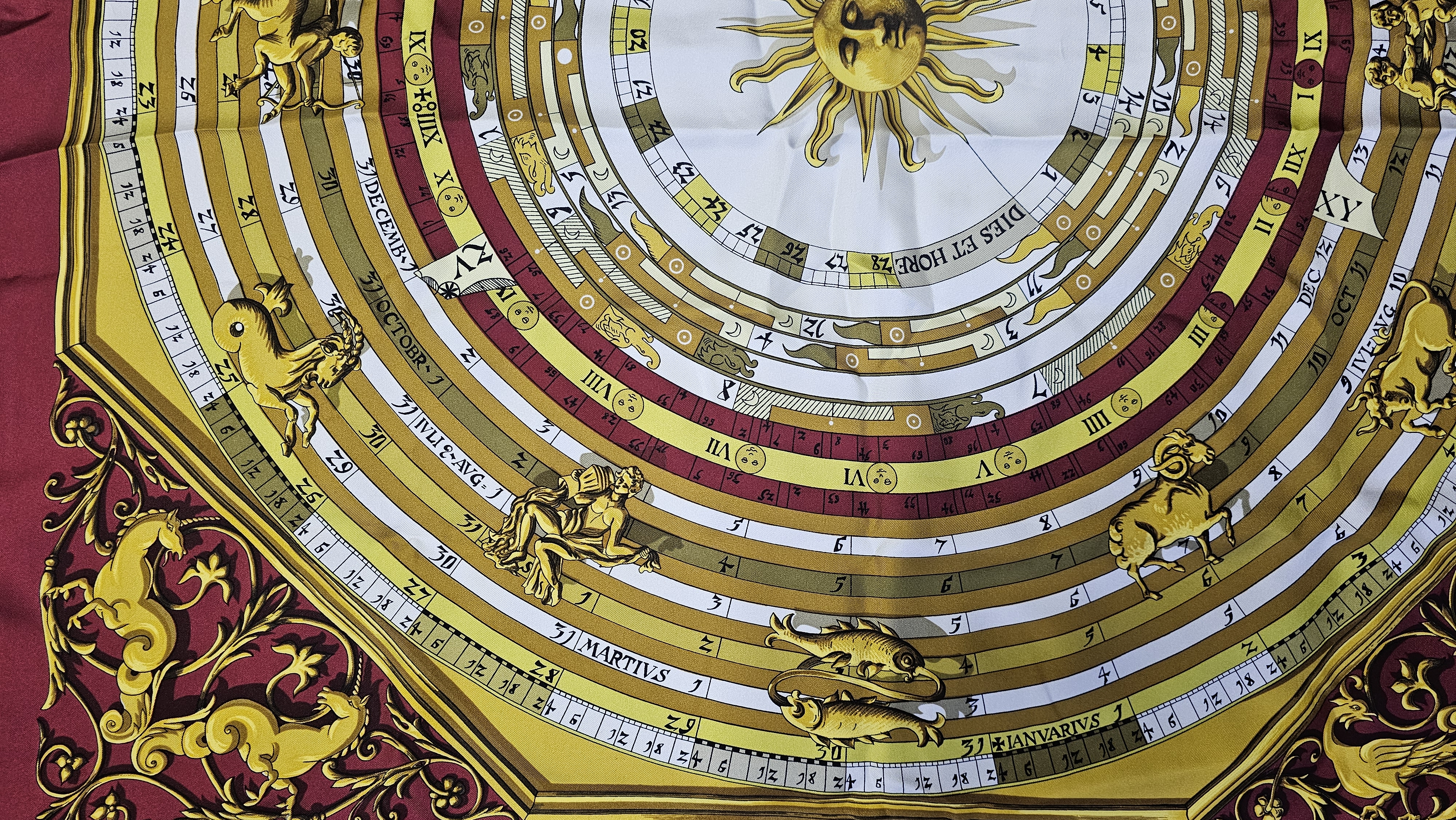Hermes Dies et Hore Silk Scarf