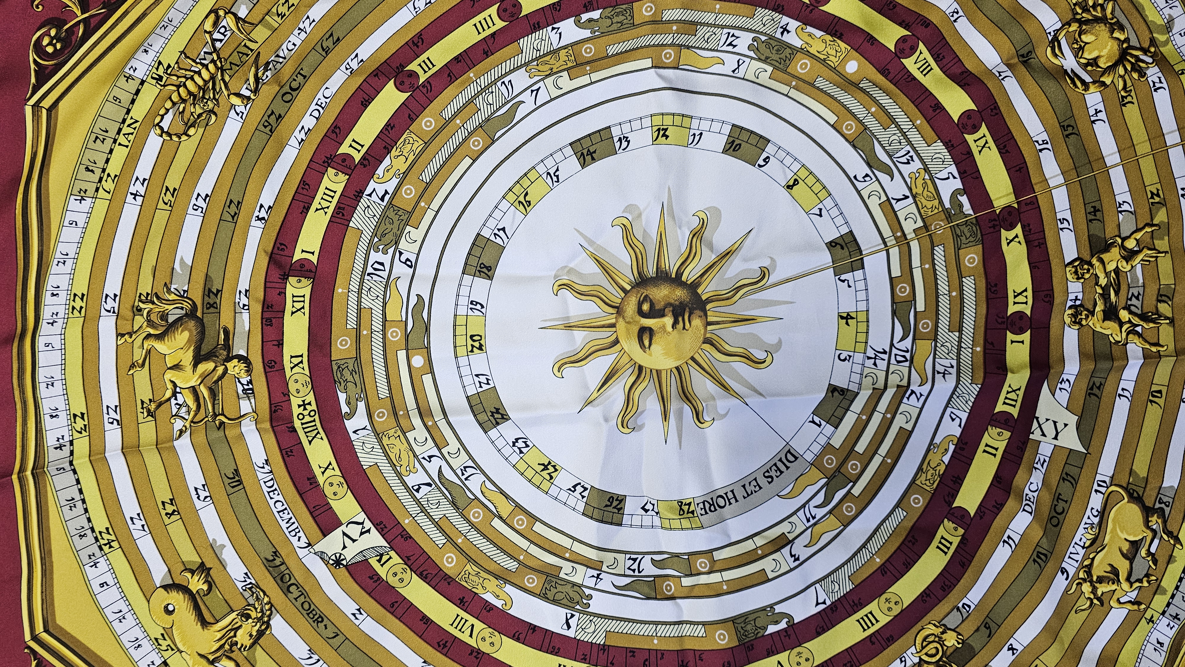 Hermes Dies et Hore Silk Scarf