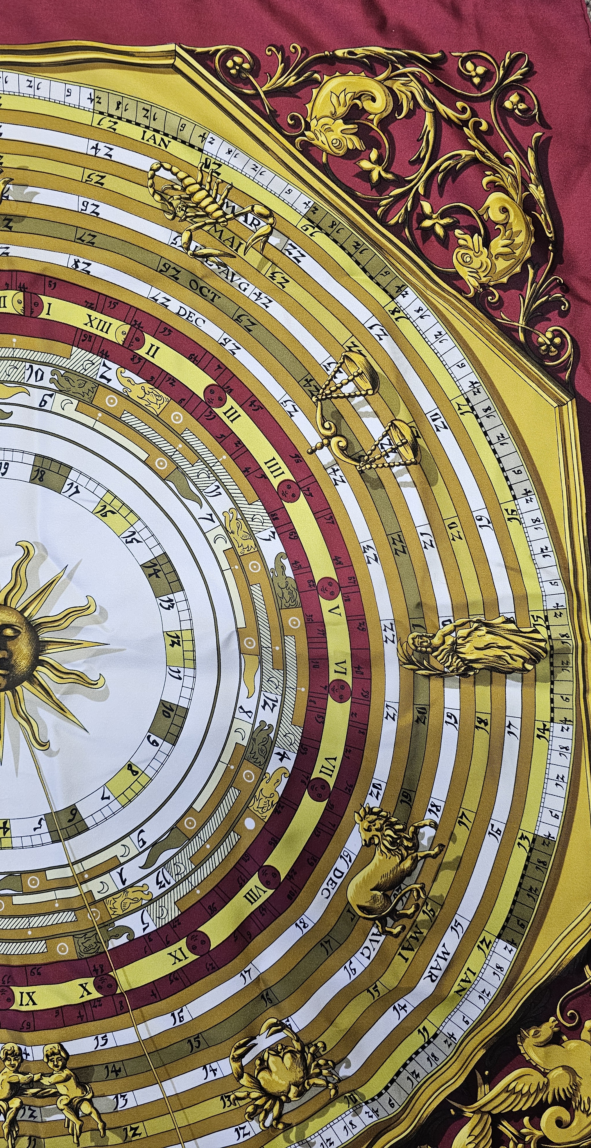 Hermes Dies et Hore Silk Scarf