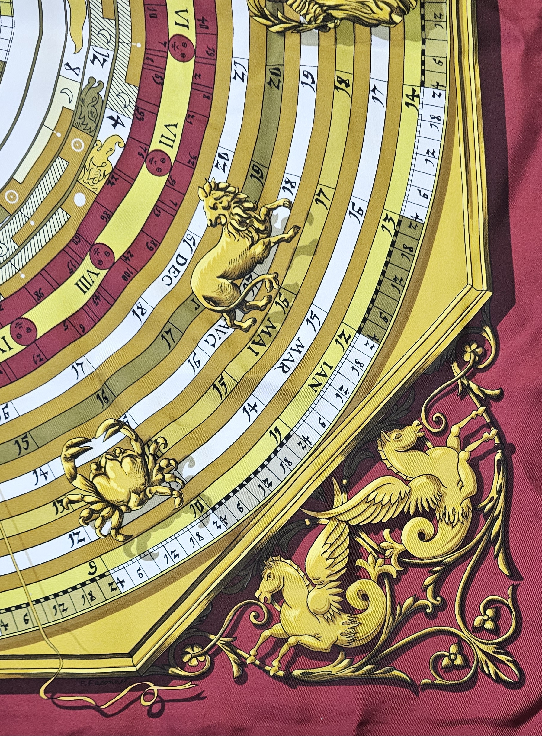 Hermes Dies et Hore Silk Scarf