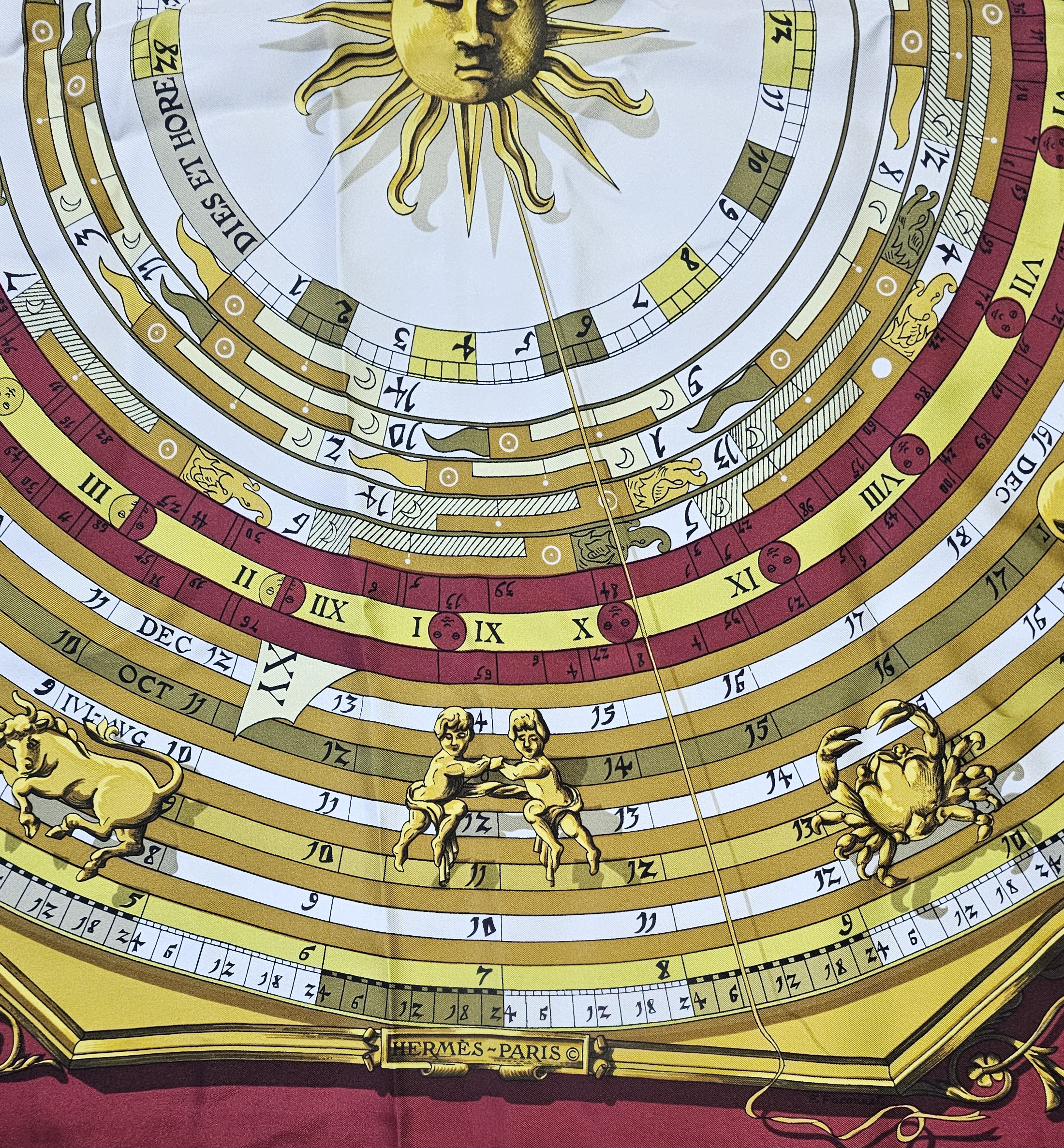 Hermes Dies et Hore Silk Scarf