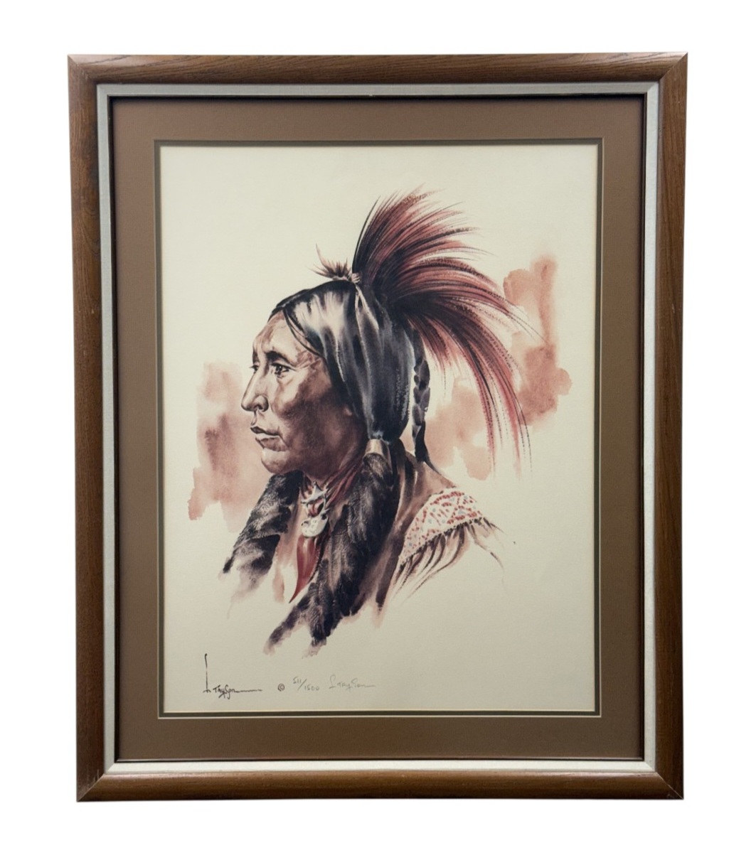 Lyle Tayson Signed Native American Print