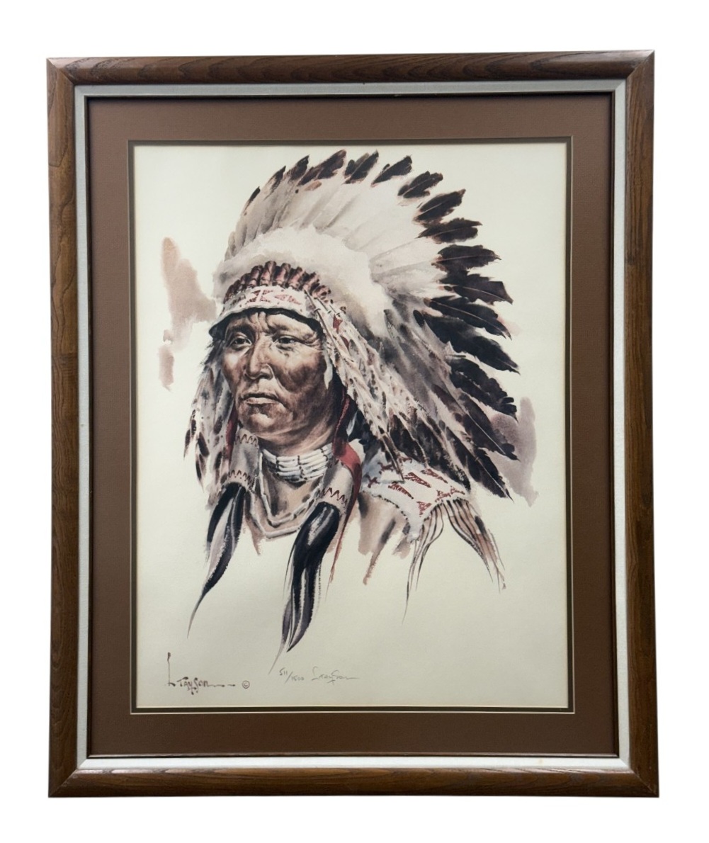 Lyle Tayson Signed Native American Print